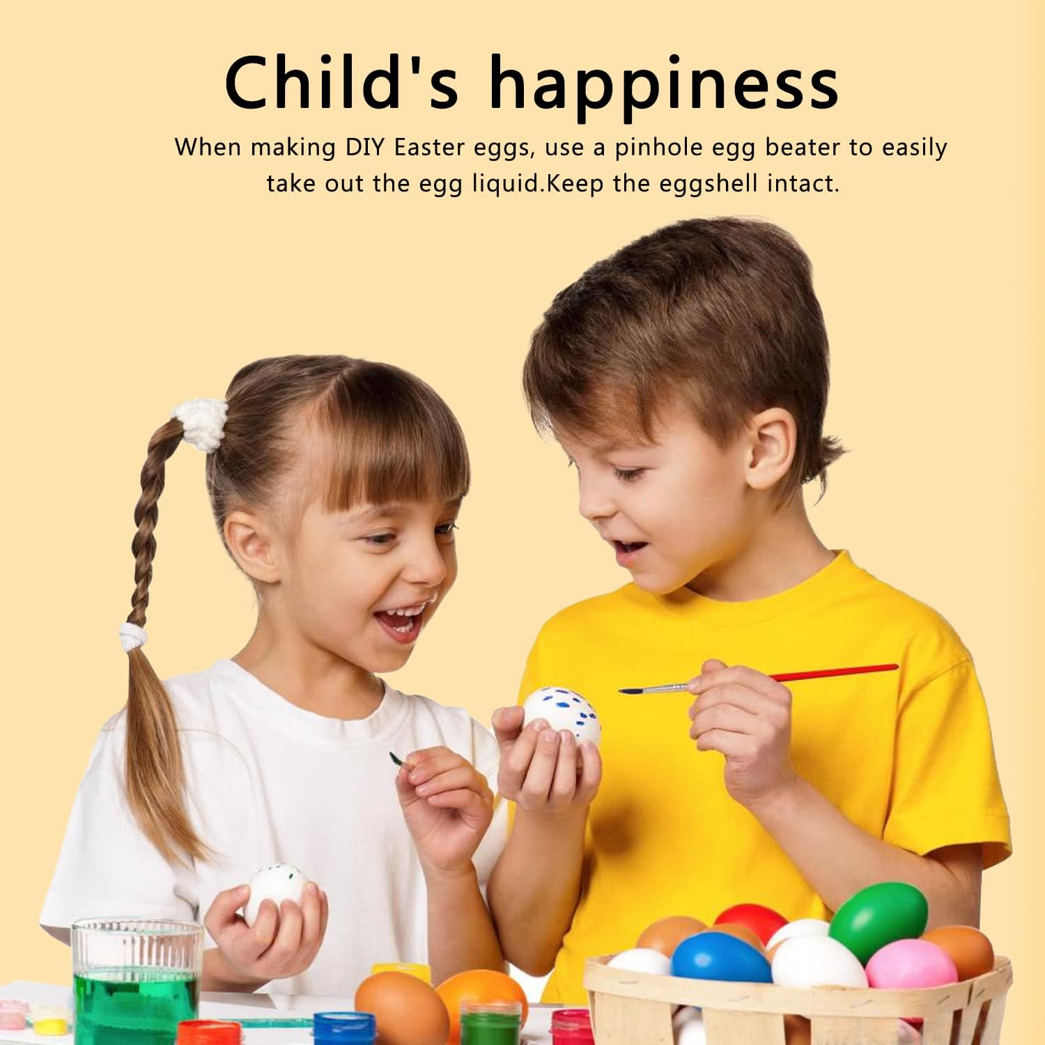 Egg Opener Tool Egg Hole Puncher, Semi-Automatic Egg Shells Pinhole Beater, Egg Piercer Pricker Dividers Beater with Lock, for Raw/Soft Hard Boiled Egg image number 1