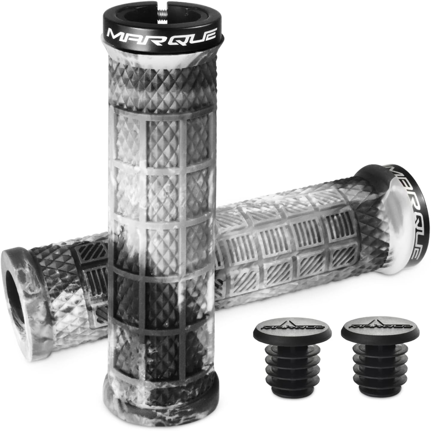 MARQUE Grapple Mountain Bike Handlebar Grips - Single Lock-On Ring MTB and BMX Bicycle Handle Bar with Non-Slip Grip image number 2