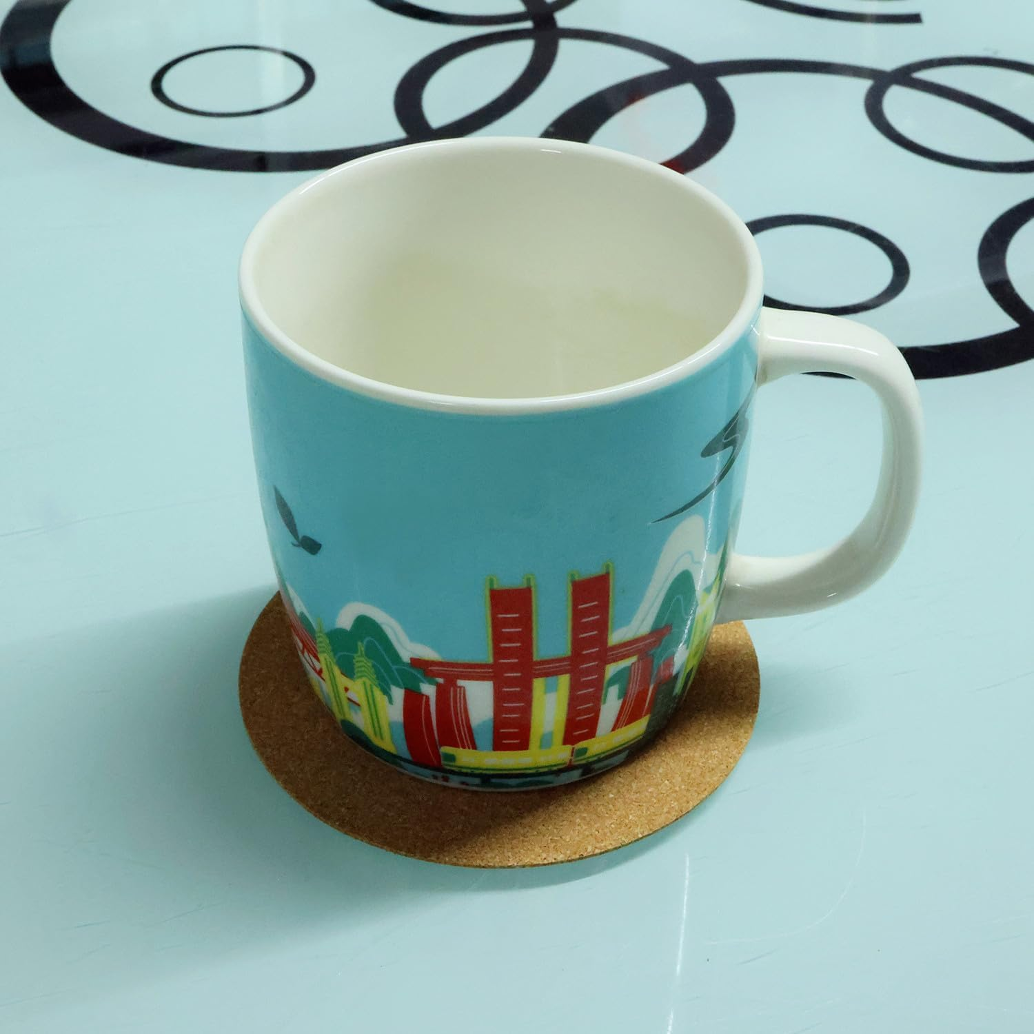 16 Pcs Self-Adhesive Mini Wall Cork Mat, 3" X 3" Cork Tiles Backing Sheets, Wood Color, Circles, 8Cm image number 6