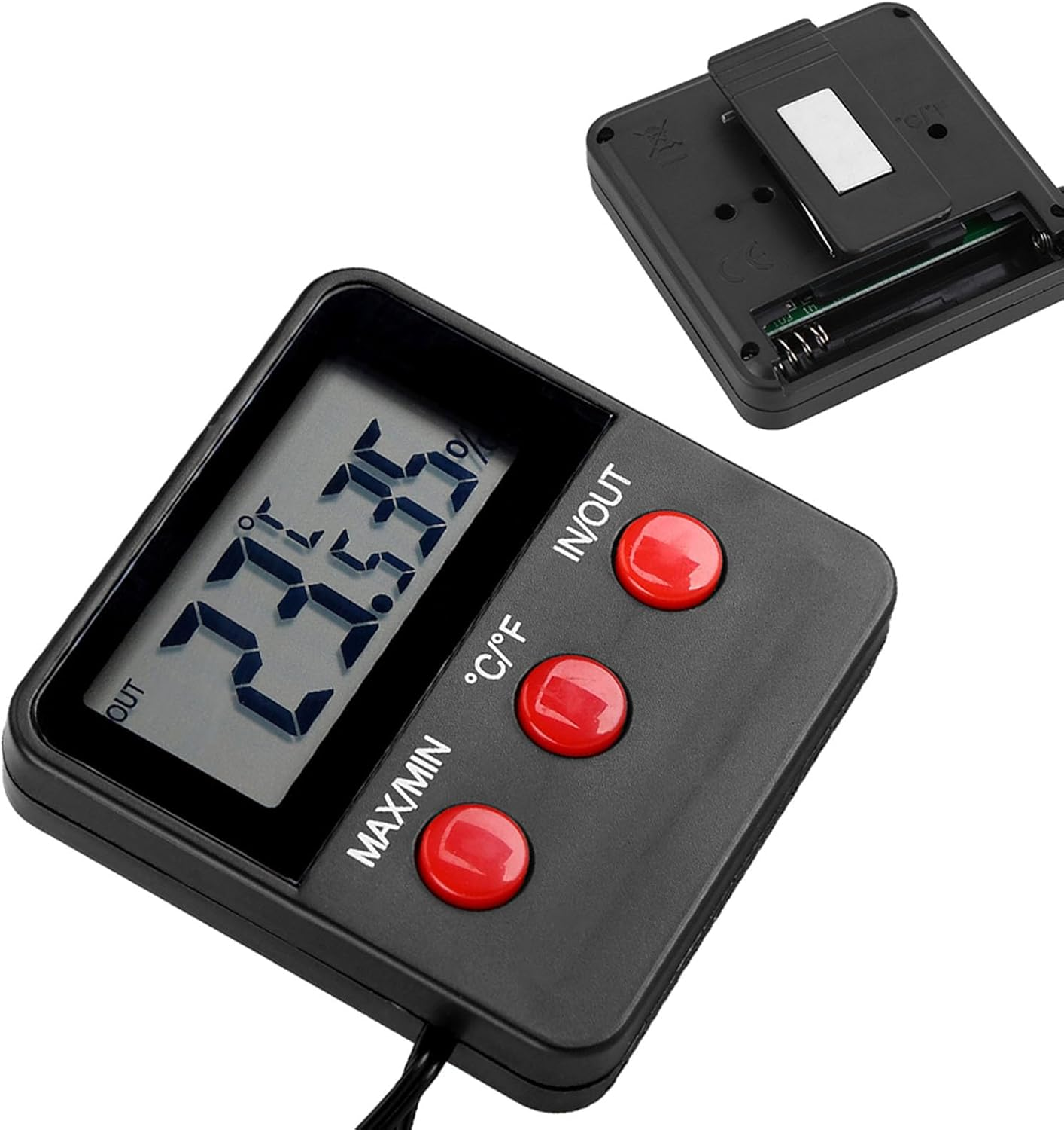 Egg Incubator Thermometer, Digital Thermometer and Hygrometer with Temperature and Humidity Probe for Egg Incubator Reptile Tankindoor Outdoor Data Display image number 5