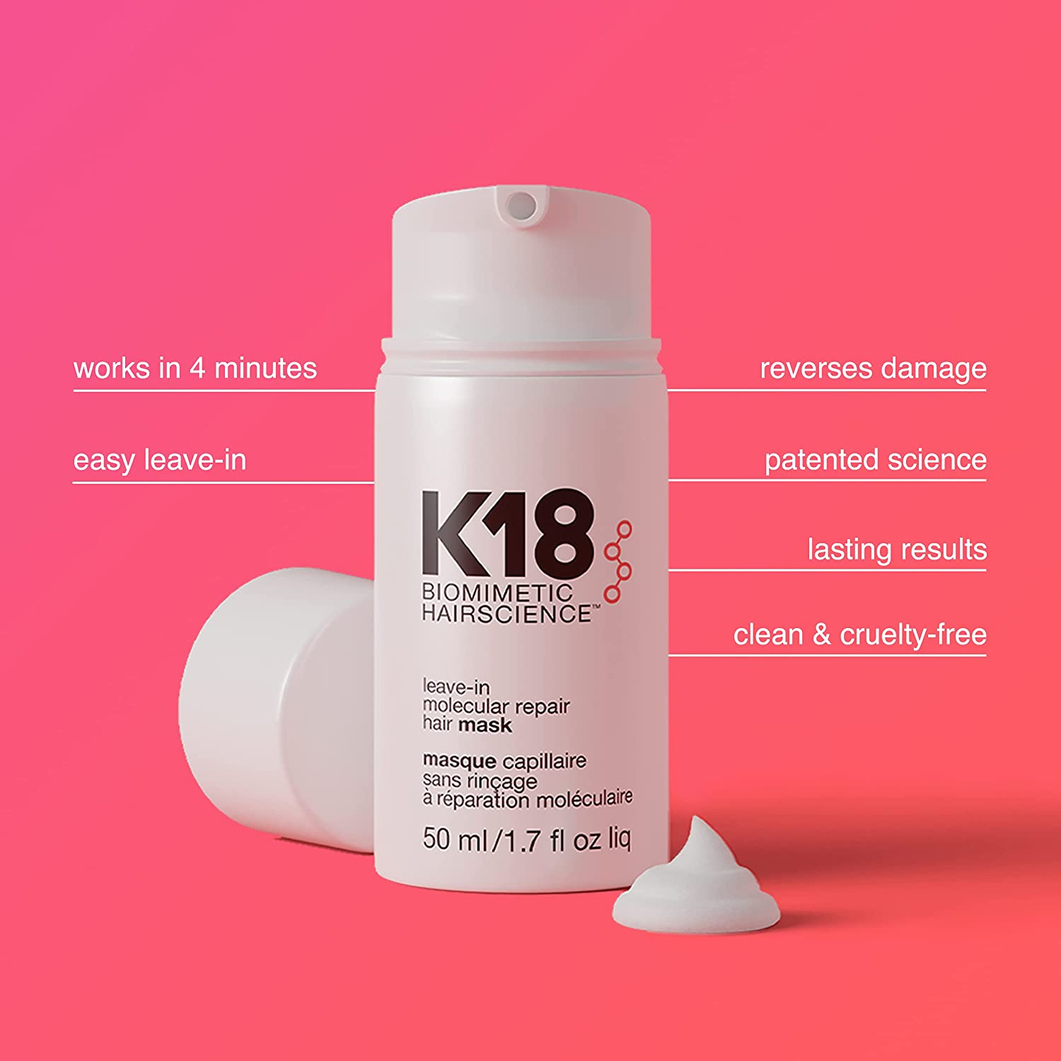 K18 Hair Leave-In Molecular Repair Hair Mask 50 Ml