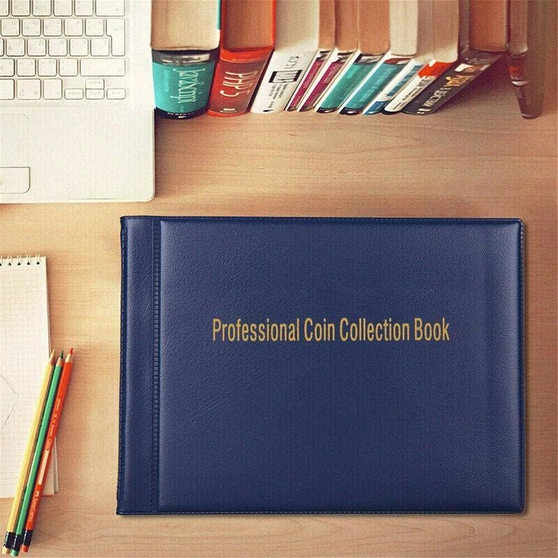 240 Coin Collection Album Storage Book Case Folder Holder Penny Money Collecting, Compact and Portable Currency Holder, Perfect for Numismatists image number 1