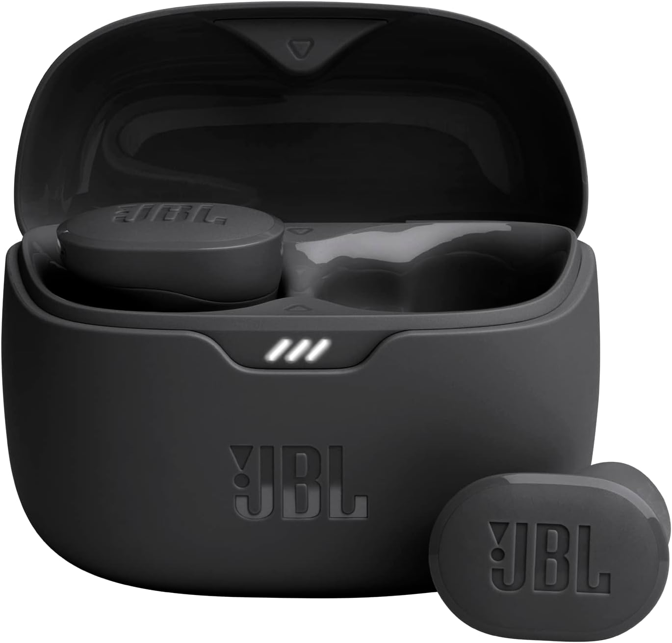 JBL Tune Flex, JBL Pure Bass Sound, Active Noise Cancelling with Smart Ambient, 4 Mics for Perfect Calls, up to 32 Hours of Battery Life, Water Resistant & Sweatproof, Black Ghost