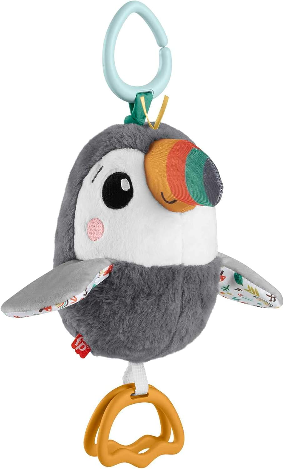 Fisher-Price Plush Tukan Stroller Toy: Wing Flapping Action, Sensory Details, Easy Attachment, for Newborns