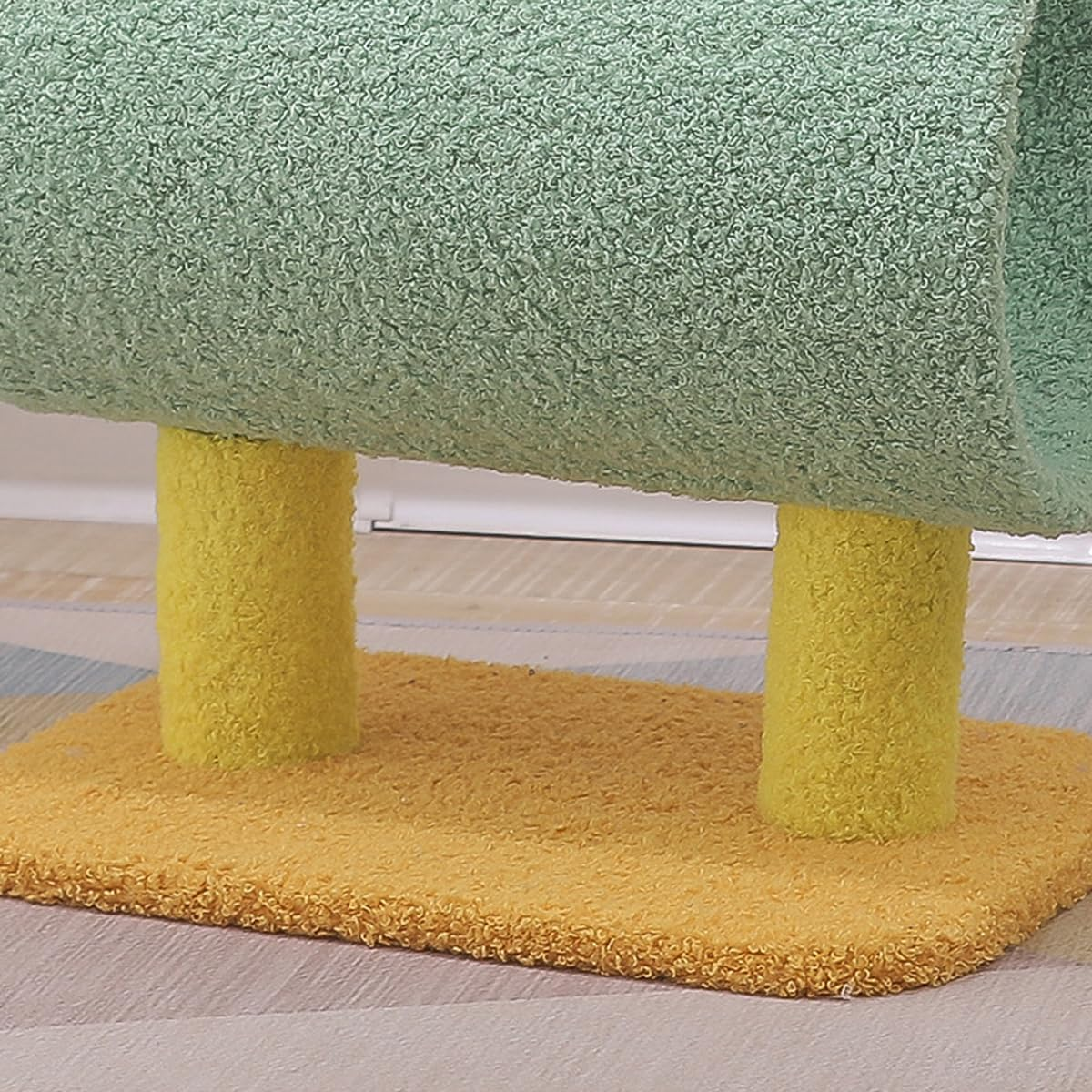 AIMALL Cat Climbing Frame with Sisal Scratch Column, Duck and Dinosaur Shapes, 25.6" Height, Sturdy and Wear-Resistant Jumping Platform for Indoor Cats