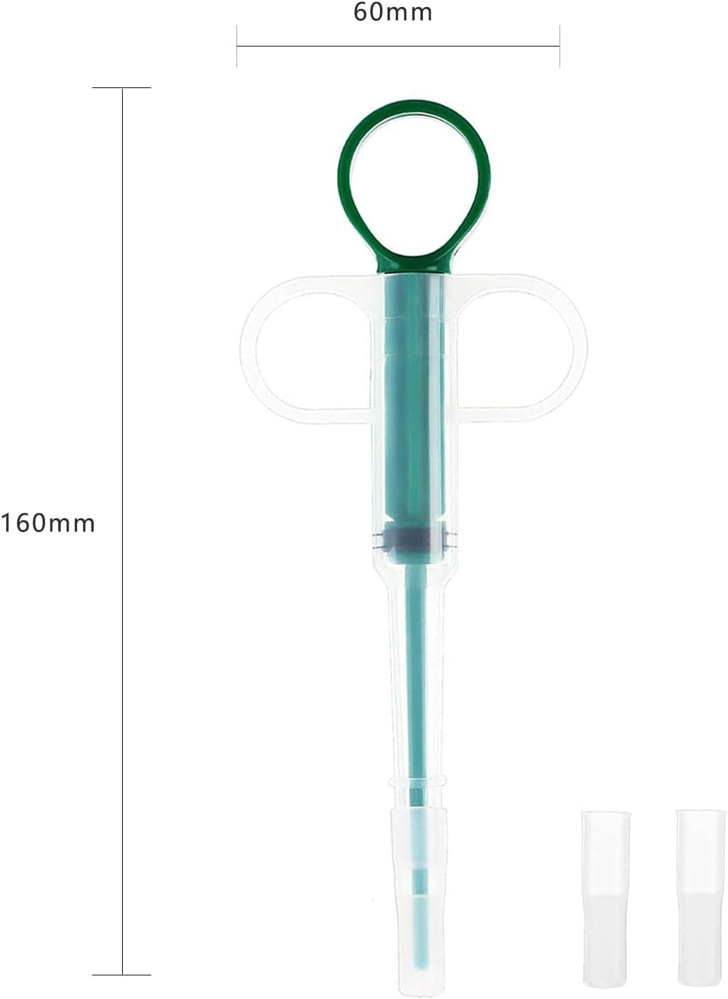 Pet Pill Plunger Popper for Small Cats Dogs Pill Gun Dispenser Shooter Pet Piller Soft Tip Tablet Syringe Pusher Animal Medicine Feeder for Feeding Accessories 2 Pcs (Green) image number 5