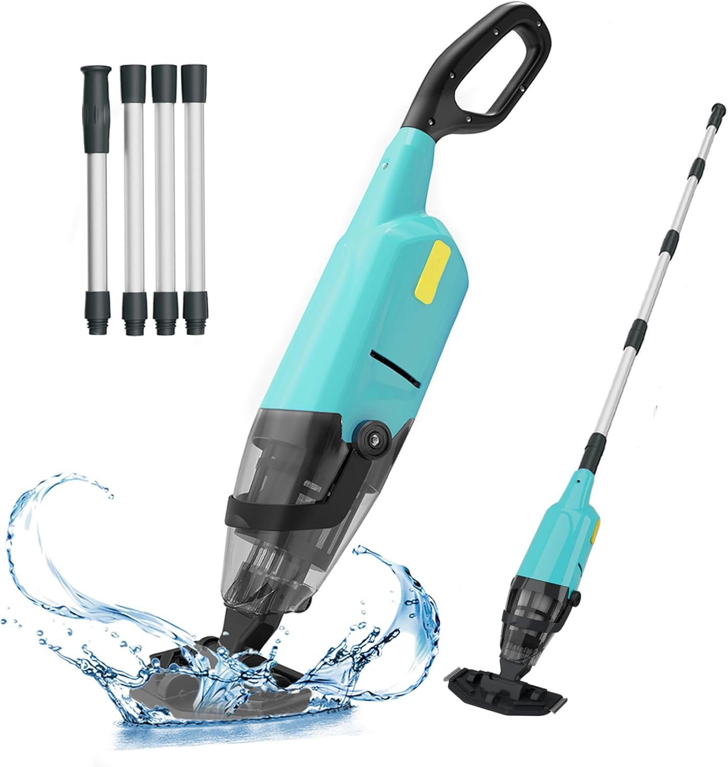 Efurden Pool Vacuum Handheld, Rechargeable Pool Cleaner with Running Time up to 60-Minutes Ideal for above Ground Pools, Spas and Hot Tub for Sand and Debris (Green) image number 6