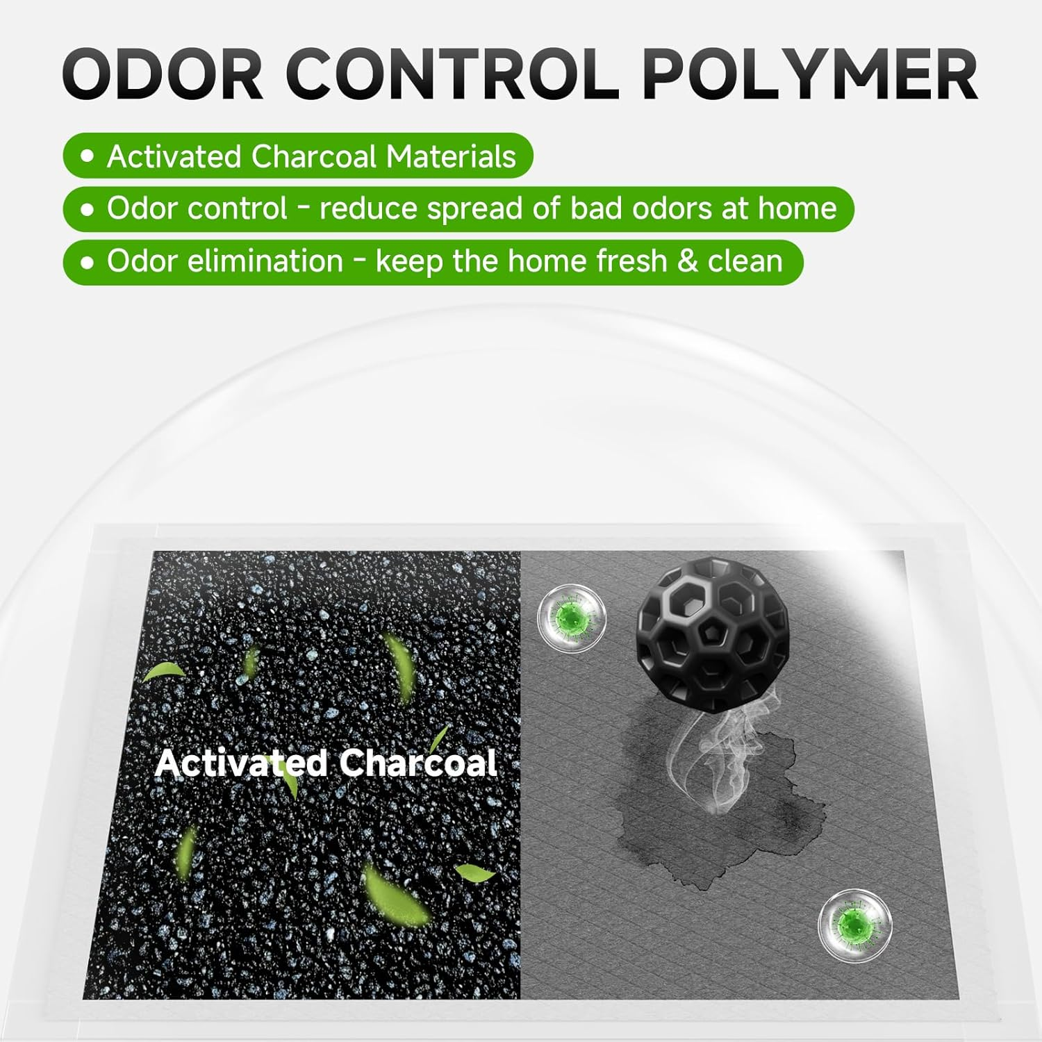 Charcoal Puppy Pads 28X34 Inches Extra Large Dog Pee Pads Odor-Control & Leak-Proof Disposable Pet Training Black New Edge-Wrapping Thicken Potty Pad for Dogs, Cats, Rabbits