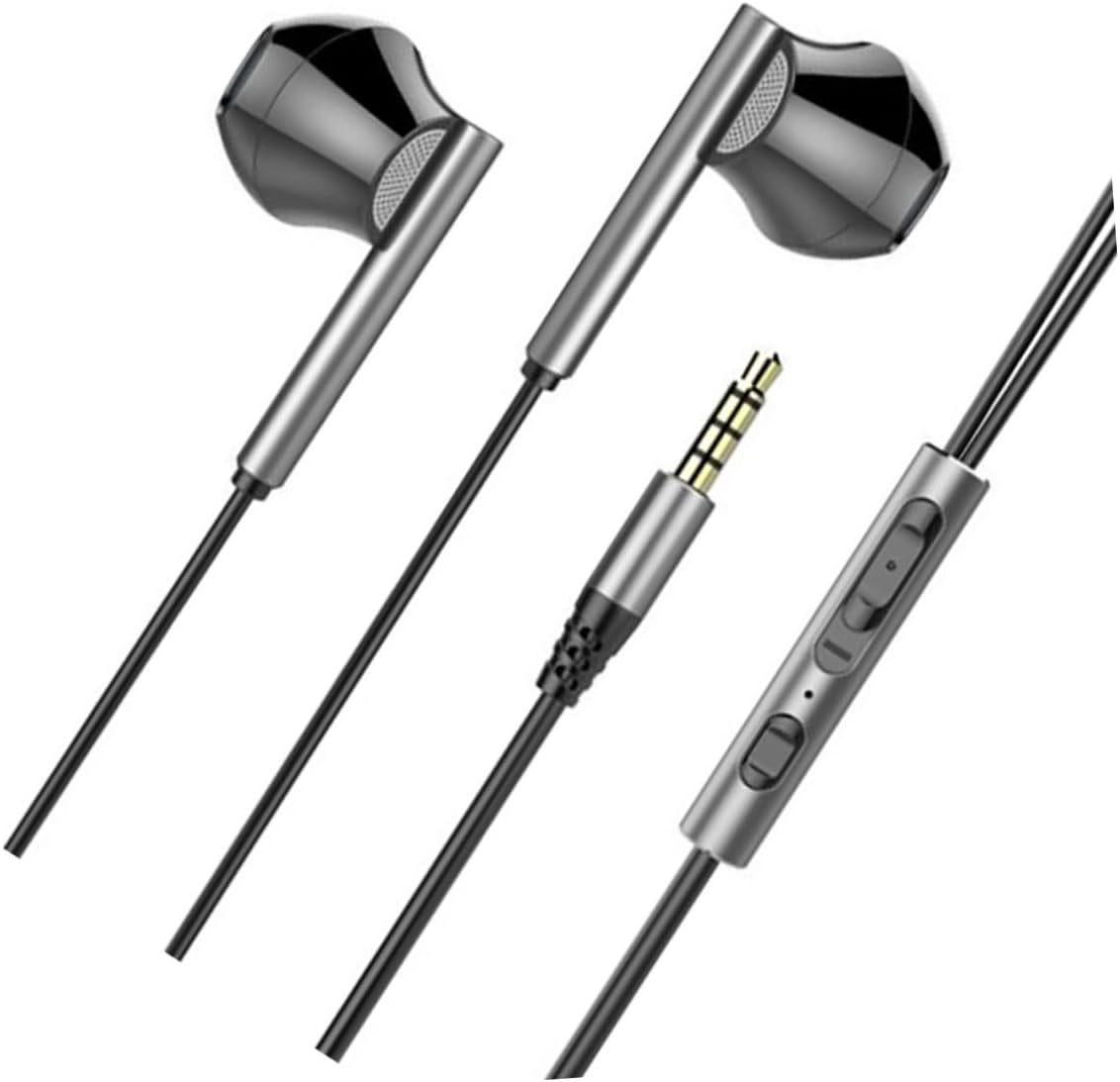 LABRIMP Gaming Headphones Microphone Heavy Bass Compatible In-Ear Earbuds Comfortable Silicone for Gamers