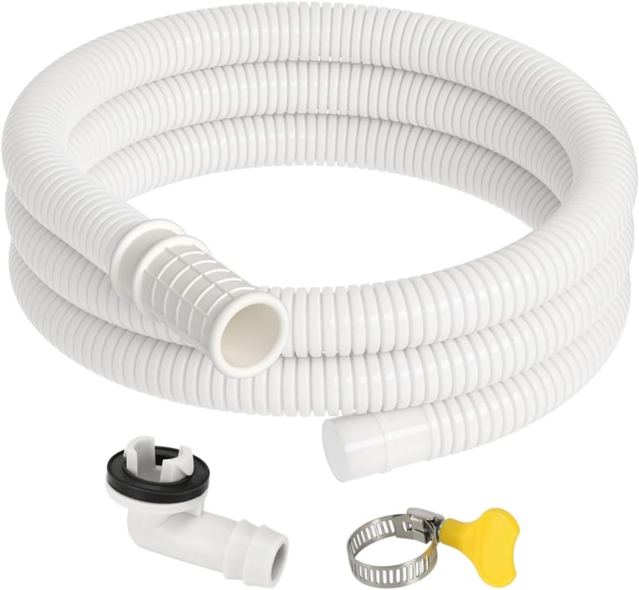 MILIOG Universal Air Conditioner Drain Hose Kit, 2M Flexible Plastic Tubing with Adjustable Adapters for Mini Split/Portable Ac/Dehumidifier/Washer - Leak-Proof Durable Drainage Pipe Accessories image number 6