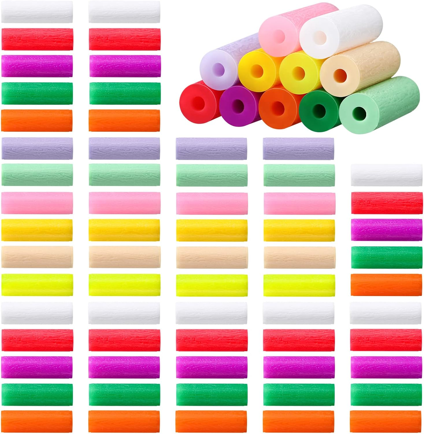 Konohan 110 Pcs Chewies Aligner Tray Seaters Chewies for Aligner Silicone Chompers Aligner Trays Seater Orthodontic Teeth Dental Chewies Invisible Accessories, 11 Colors and Flavors image number 2