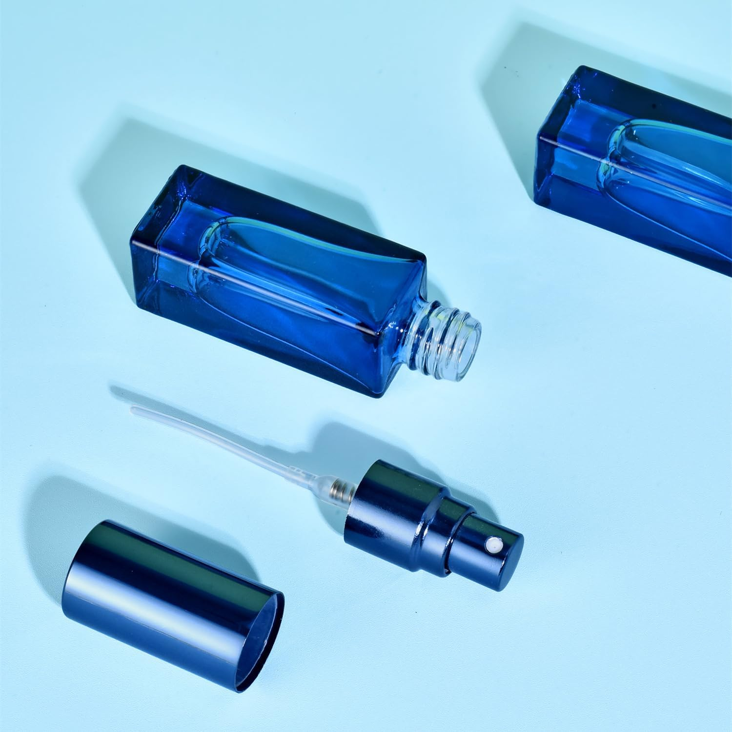 Yikimyfo Travel Perfume Spray Bottle, 4 Pcs(3Ml+5Ml+9Ml+10Ml) Leakproof Cologne Travel Bottle Refillable Perfume Bottle Fine Mist Perfume Atomizer Mini Spray Bottles Fragrance Bottle - 3Pcs-10Ml(Black+Purple+Grey) image number 3