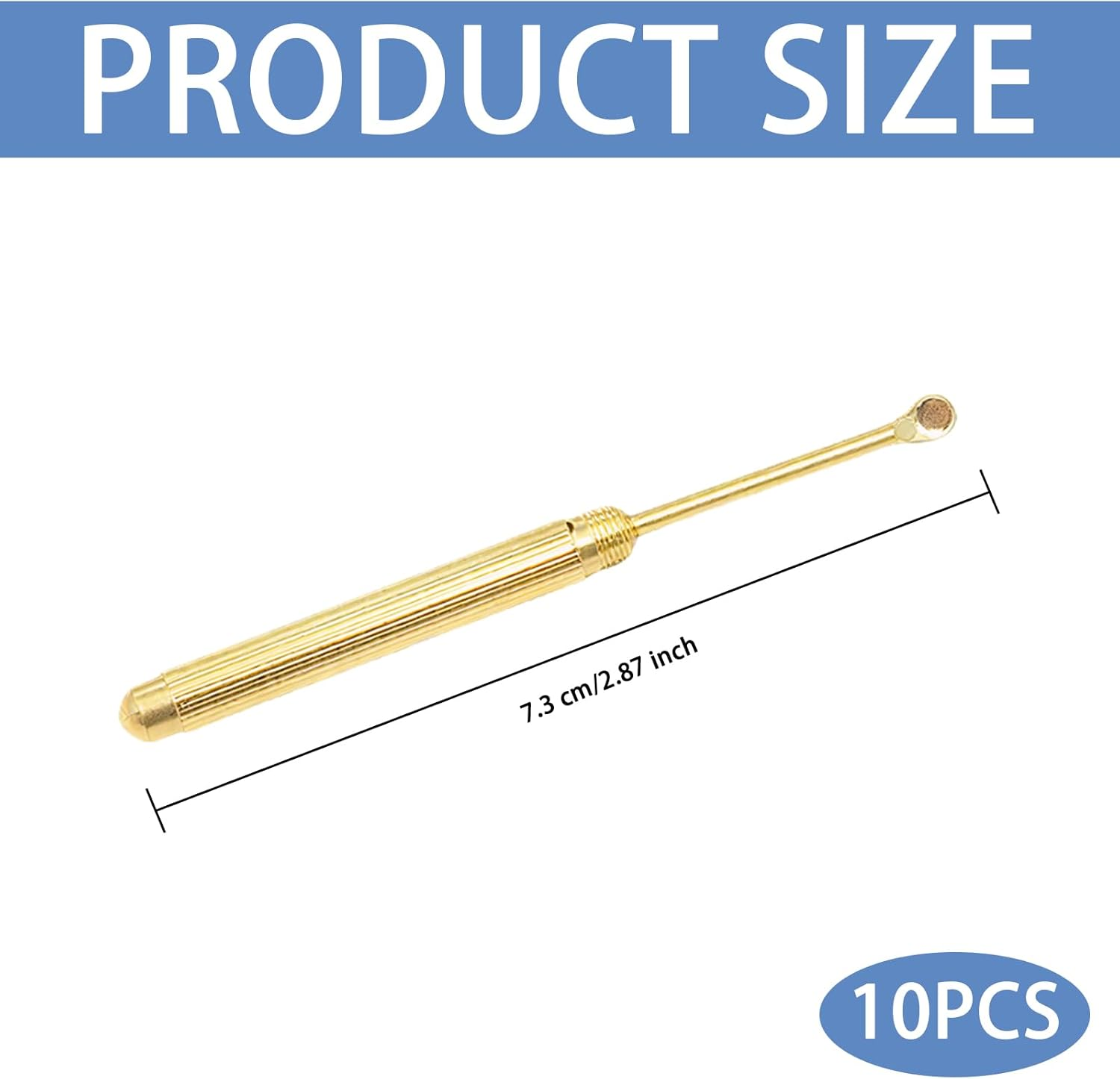 10 PCS Mini Spoon, Retro Shovel Powder Ideal Pendant Necklace Teaspoons,Metal Coke Spoon, for Filling Salt, Herbs, Coffee, Spices, Sugar (Gold) image number 4