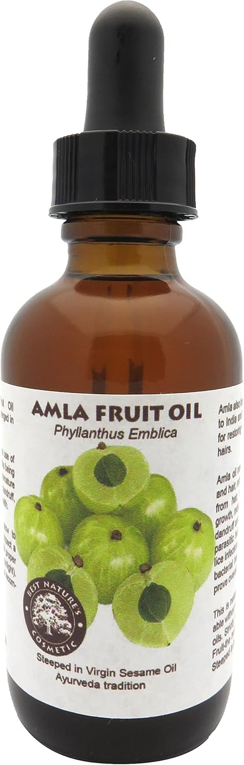 Best Nature'S Cosmetics Pure & Natural Indian Amla Oil, Indian Gooseberry Oil, Nourish the Scalp, Condition Dry and Brittle Hair, for Strong and Shiny Hair 2 Fl Oz / 60 Ml image number 4