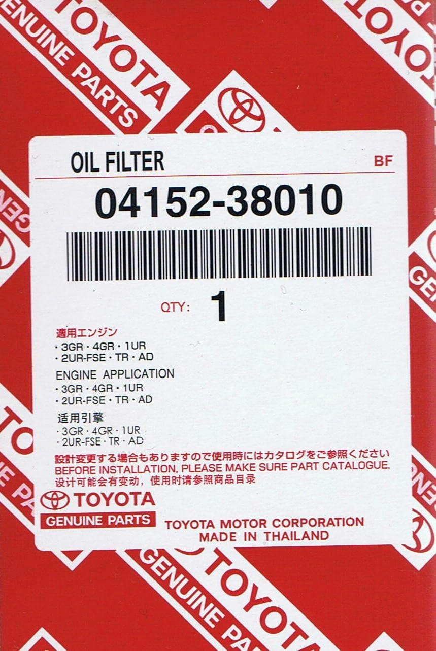 Genuine Toyota Oil Filter Element Kit Part Number 04152-38010 image number 3