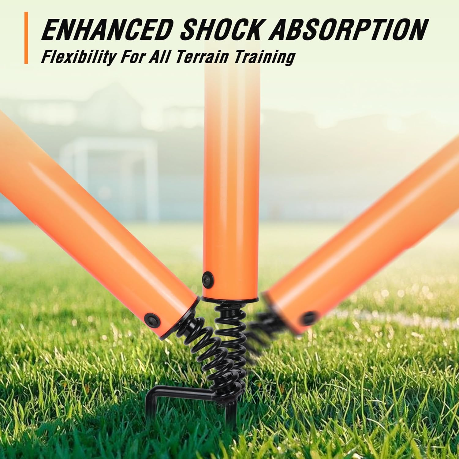 BOOSTEADY Slalom Bars Football Set of 4 or 6 Telescopic Football Agility Training Bars Fitness Equipment Sports Gym Home Workout for Adults and Children Dogs Football Training Set 160 Cm or 116 Cm image number 3