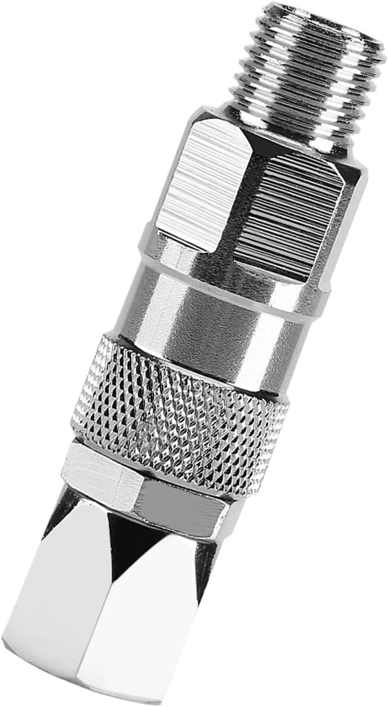 Hyuduo Stainless Steel 1/4-Inch Swivel Joint, Titan Sprayer Joint, Airless Hose Connector with 360 Degree Rotation, Easy Connection, Ideal Replacement Accessory, Compatible with Paint
