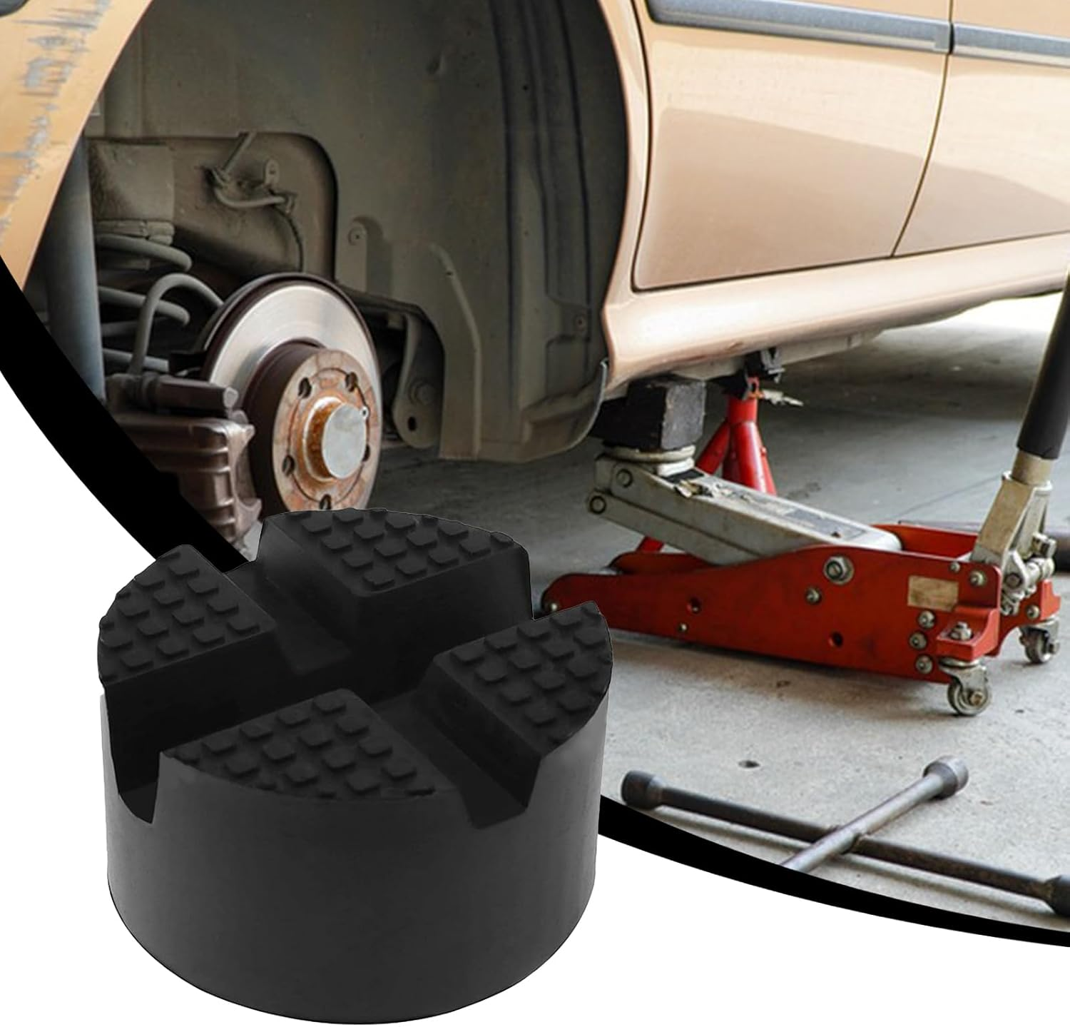 Floor Jack Rubber Pad - Floor Jack Extension - Anti-Slip Replacement Adapter Accessories Portable Parts Lift Stand for Car Automotive Vehicle Repair Garage Work Tire Maintenance image number 2