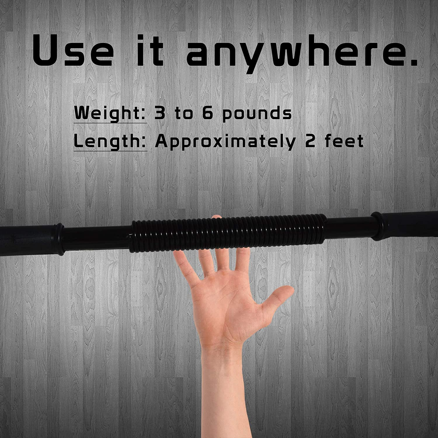 MOVEMINT Power Twister Chest Resistance Spring Bar Exerciser (20KG to 100KG Options) image number 3