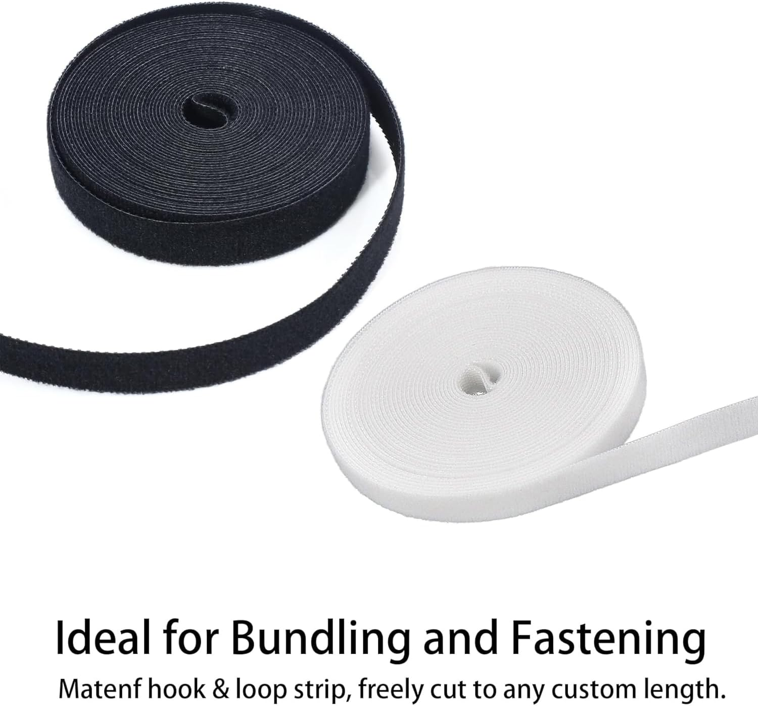 Yharnamite 2 Pcs Fastening Tape Hook and Loop Cable Ties, Self Adhesive Velcro Tape, Reusable Strong Sticky Back Fastening Tape for Cable Management, Cord Organizer Straps(10M) image number 4