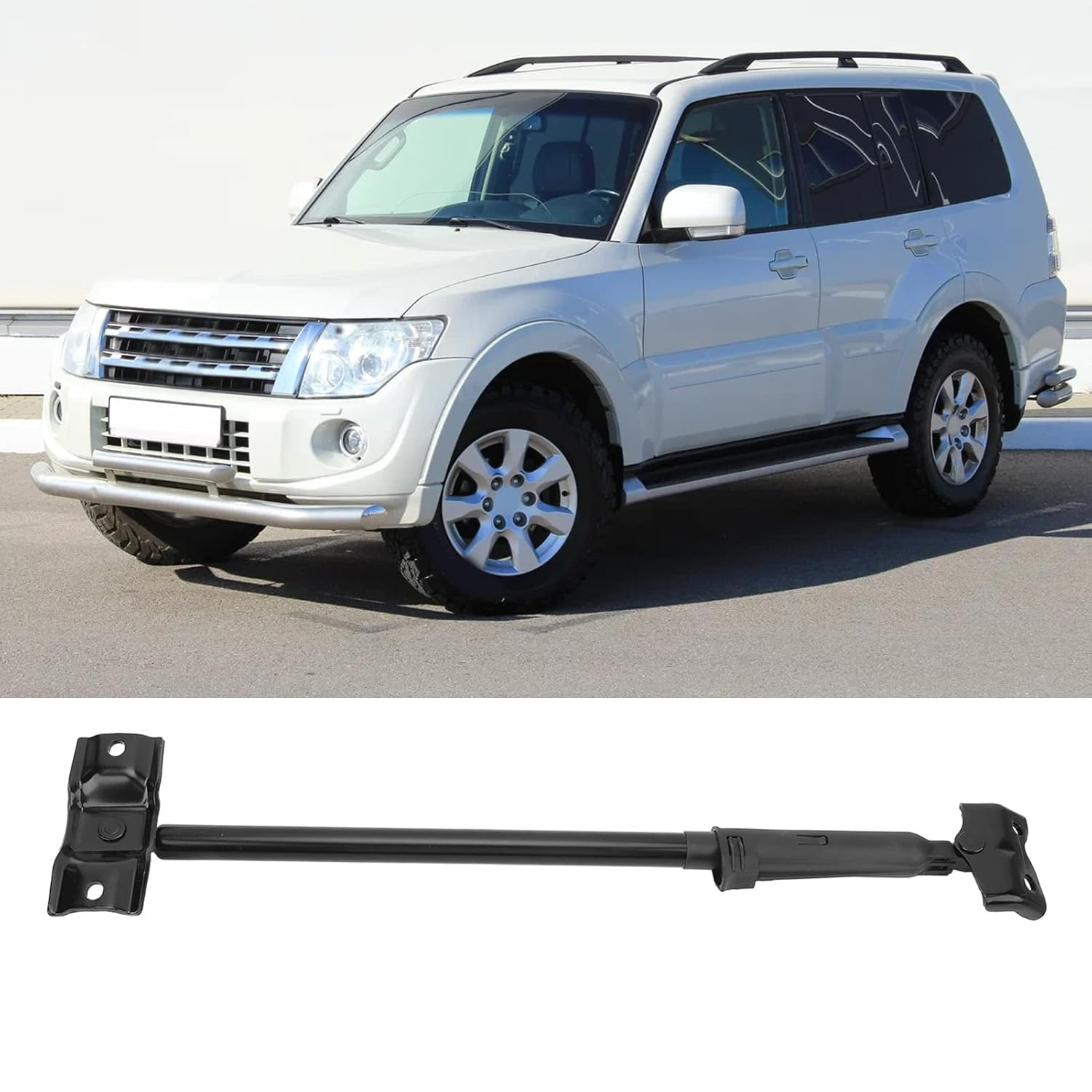 Gernie Rear Liftgate Hatch Tailgate Struts Lift Supports, 5822A001, Black, Mitsubishi Pajero 2006-2016 Tailgate Lift Support Strut image number 3