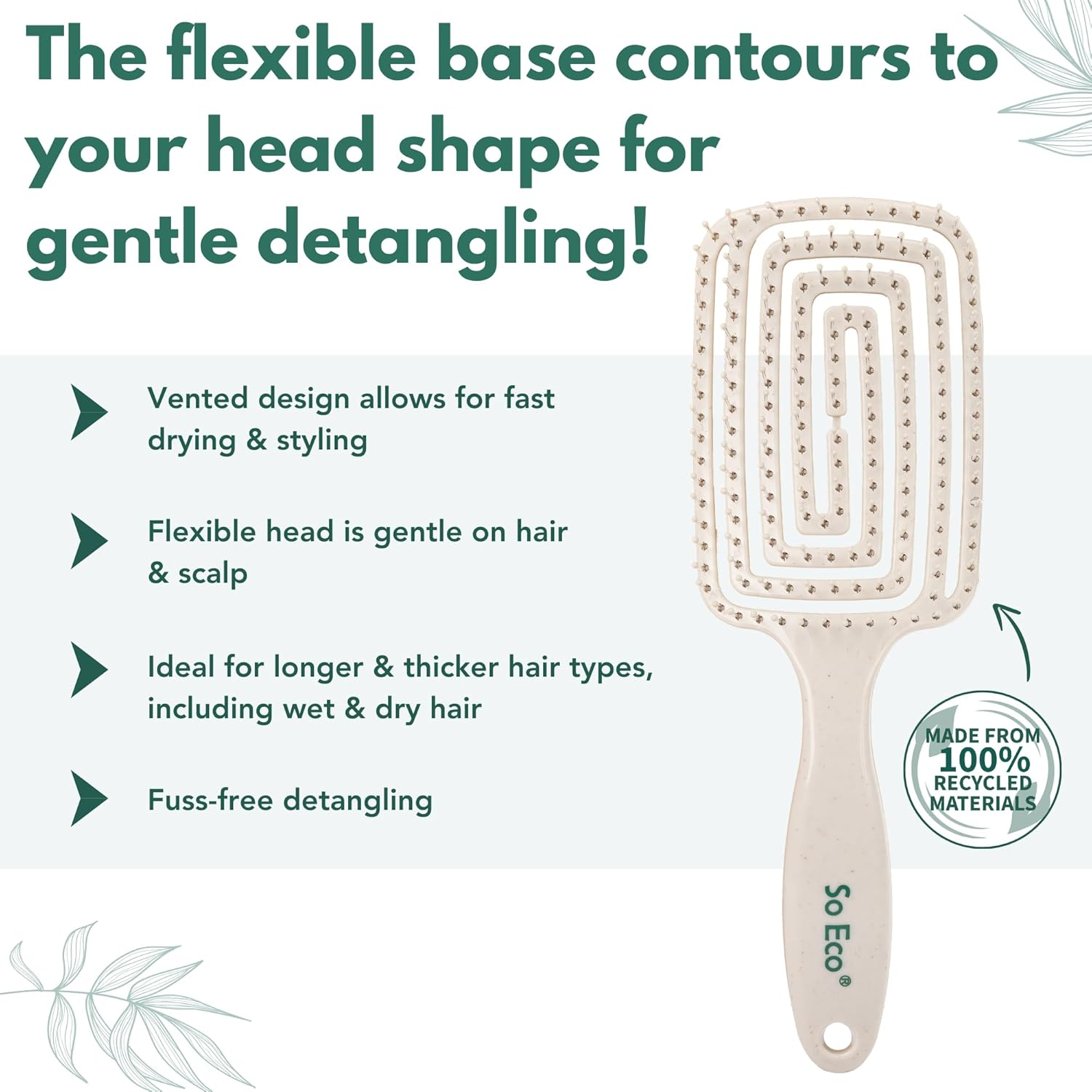 So Eco Flexi Paddle Detangling Hair Brush image number 5
