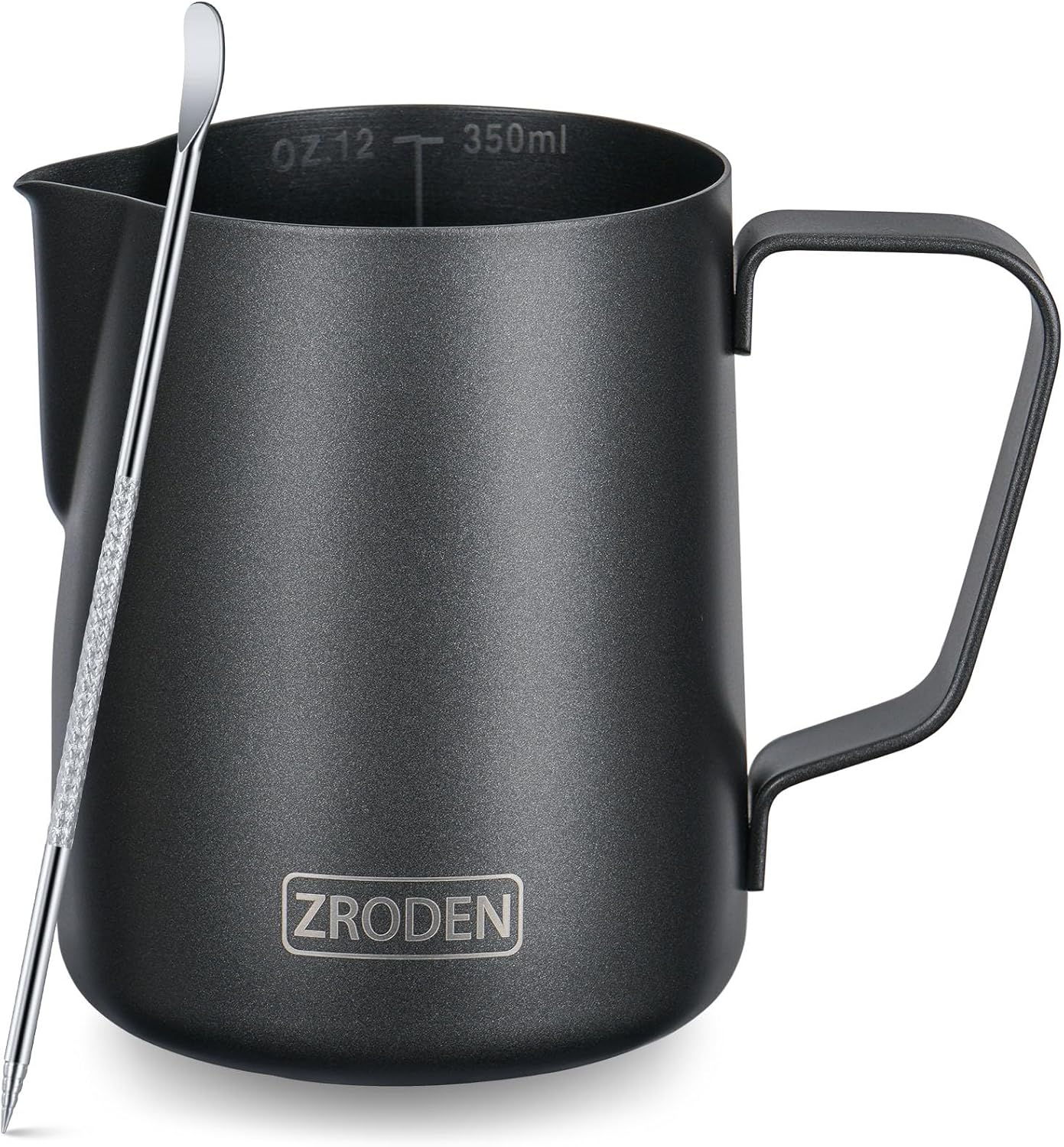 Milk Frothing Pitcher, 12Oz 20Oz 32Oz Espresso Steaming Pitchers Stainless Steel Cappuccino Coffee Machine Accessories Barista Tools Steamer Froth Pitchers Milk Jug Cup with Decorating Pen Latte Art