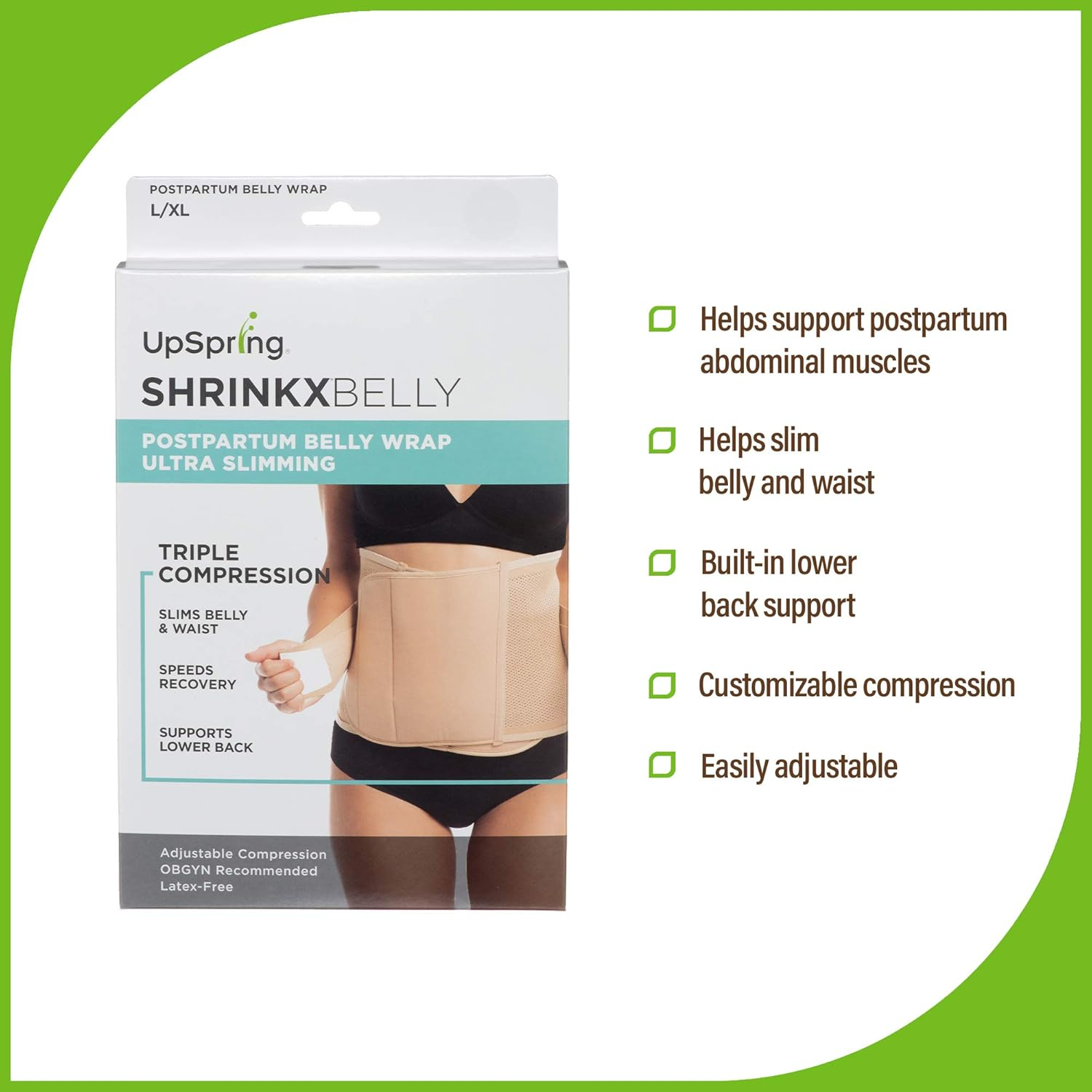 Shrinkx Belly by Upspring Baby - Postpartum Belly Band & Postpartum Girdle image number 3