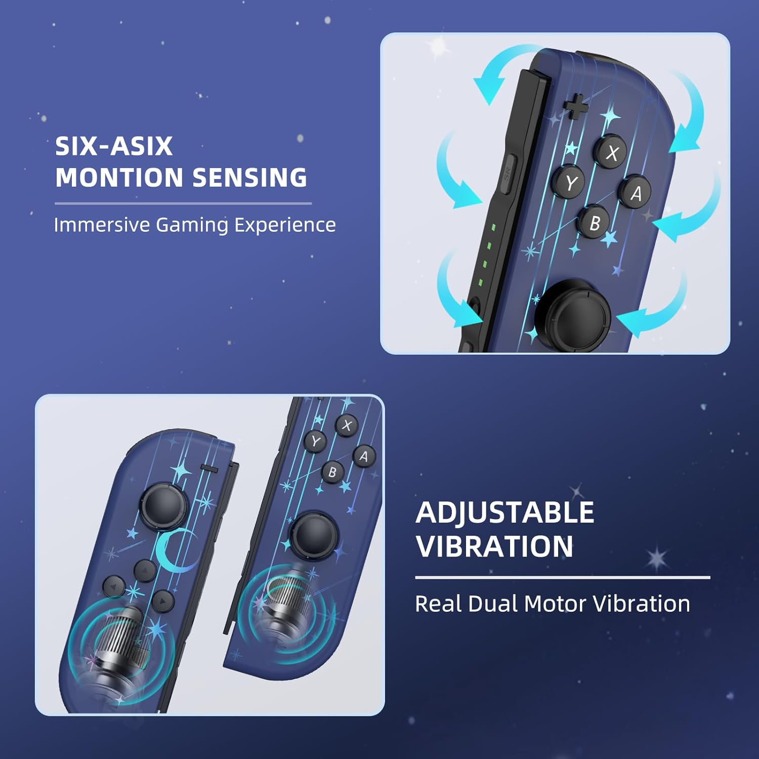 Lungdongquest Wireless Controller Compatible with Switch Oled/Lite, Joypad Replacement for NS Console, Switch Controller with 7 Colors RGB Light Effect image number 4