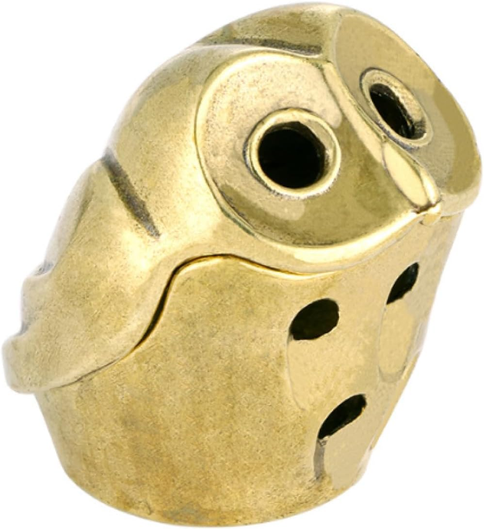 Mini Brass Statues Retro Pure Copper Mini Aroma Diffuser Owl Incense Insert Office Home Decoration image number 1