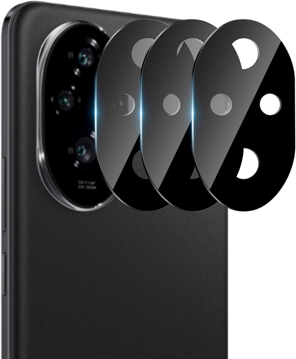 Camera Protection for OPPO Reno 13 Pro 5G, Individual Camera Screen Protector for OPPO Reno 13 Pro 5G [HD Clear] [Multi-Colour + Black]