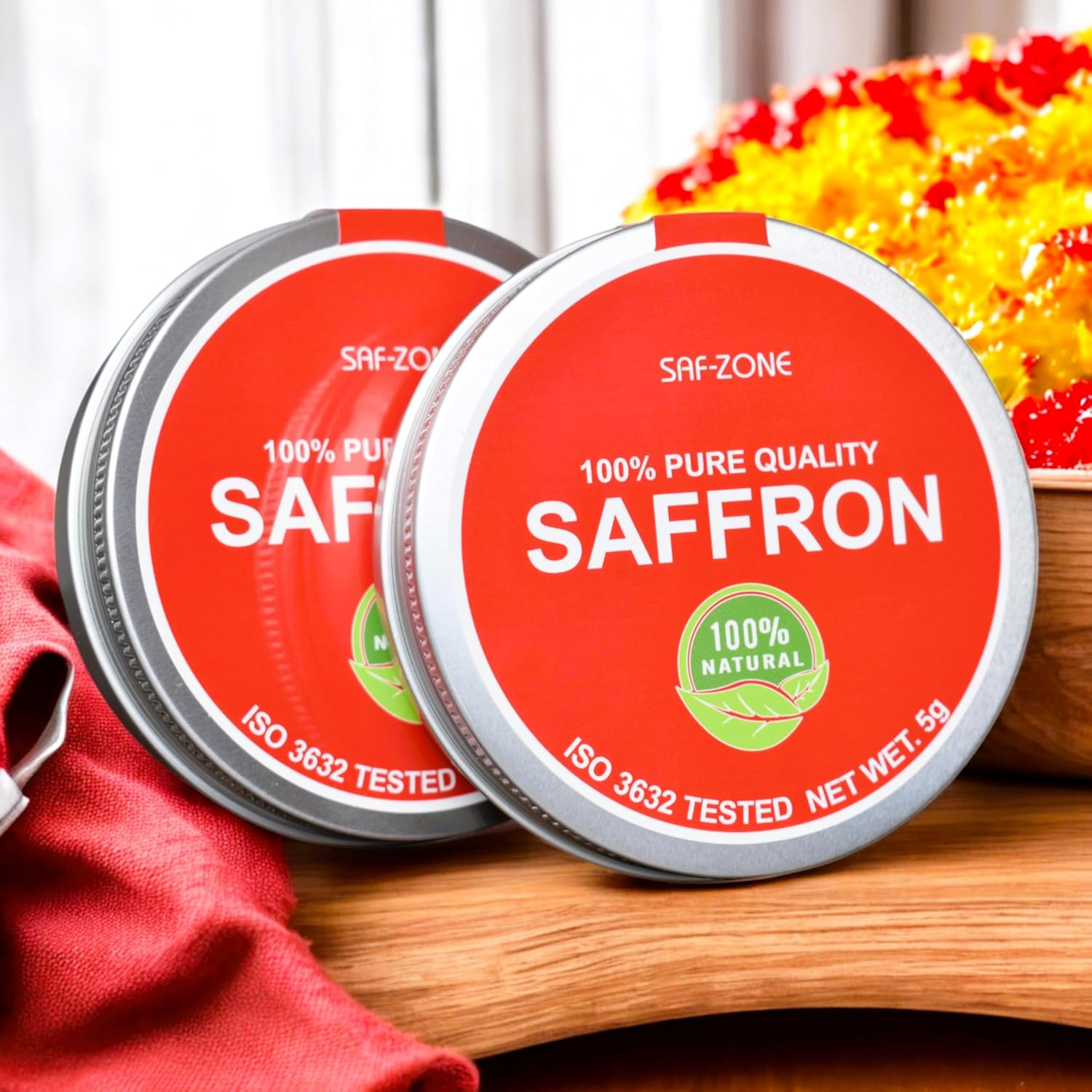 5Gr Saf-Zone Saffron 100% Pure Threads, Hand Picked Saffron, Natural Grade 300+ (5 Grams) image number 2