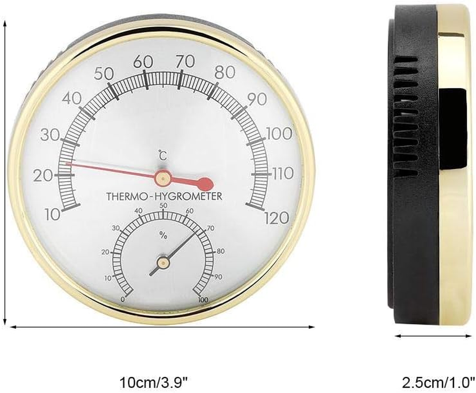 2 in 1 Sauna Hygrothermograph Thermometer Hygrometer Sauna Room Accessory for Houses Offices Workshops Schools Markets Warehouses