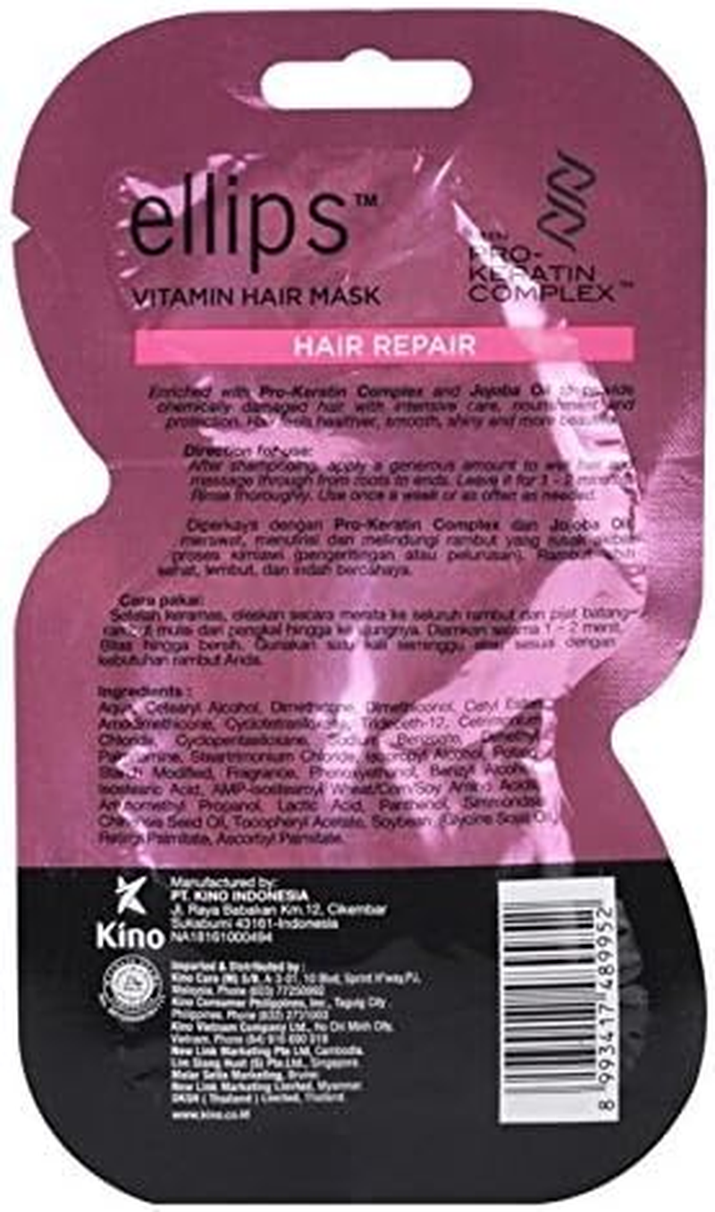 Ellips Hair Mask (Pro Keratin) - Hair Repair, 18 Gramme (Pack of 4)