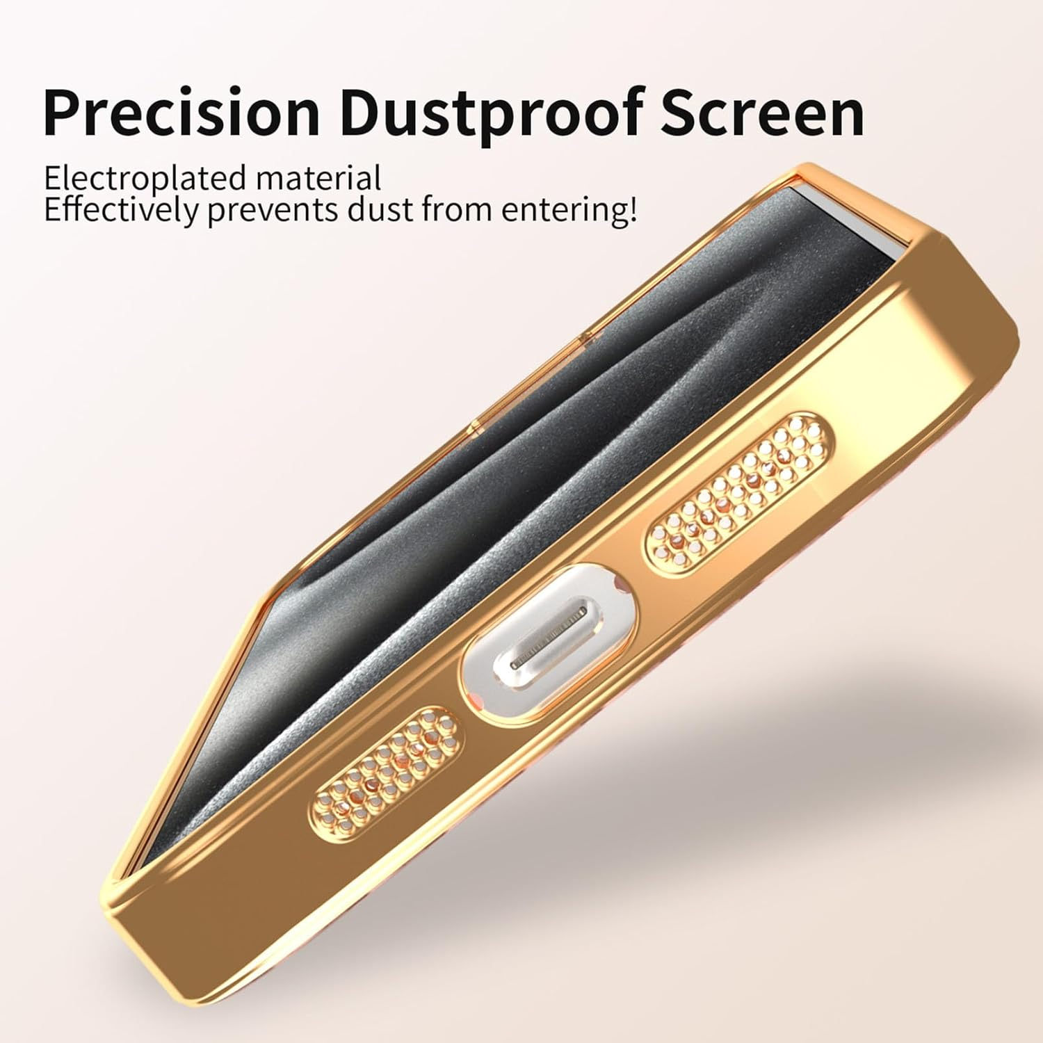 UPLAI Mobile Phone Case for Oppo Reno 14 FS (Oppo Reno 14F 5G/4G), Premium Leather Case Magnetic Wireless Charging Camera Protection Protective Case Electroplated Frame Shockproof Thin Grey image number 4