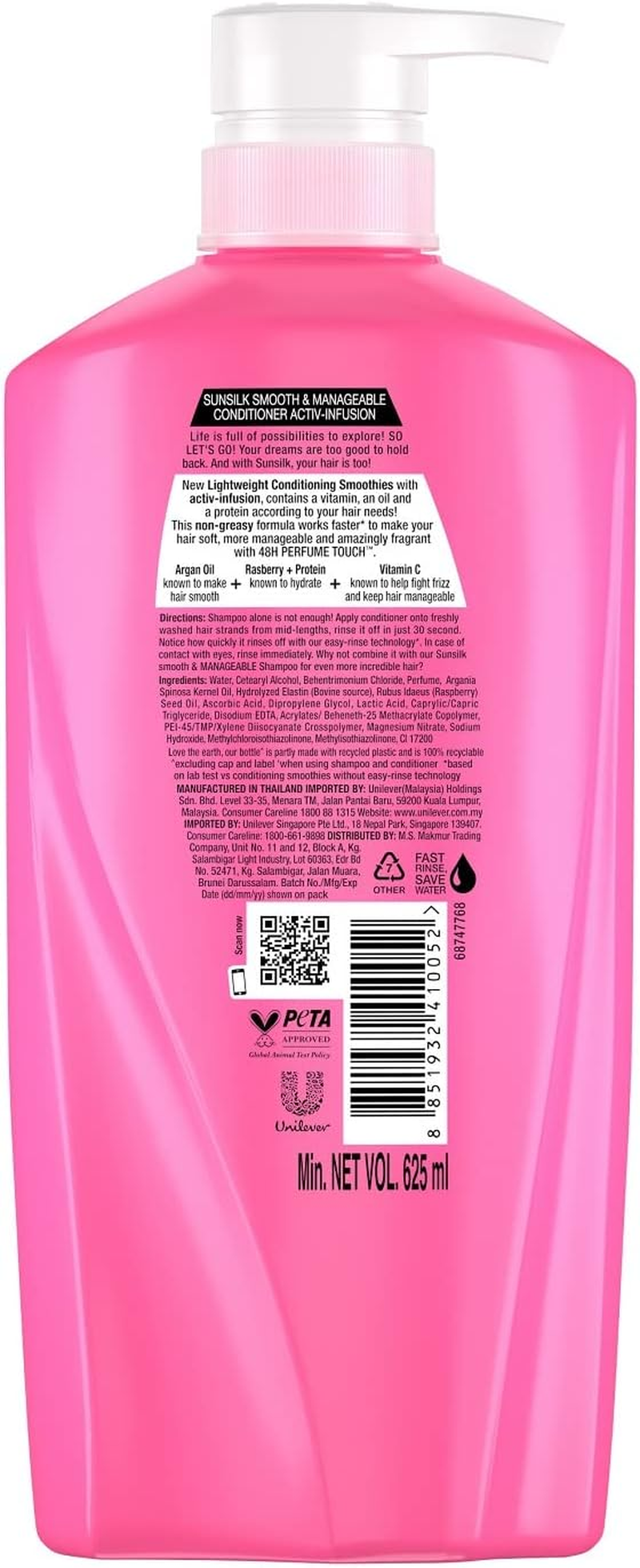 Sunsilk Smooth and Manageable Argan Oil Elastin and Vitamin C Shampoo 625 Ml image number 3