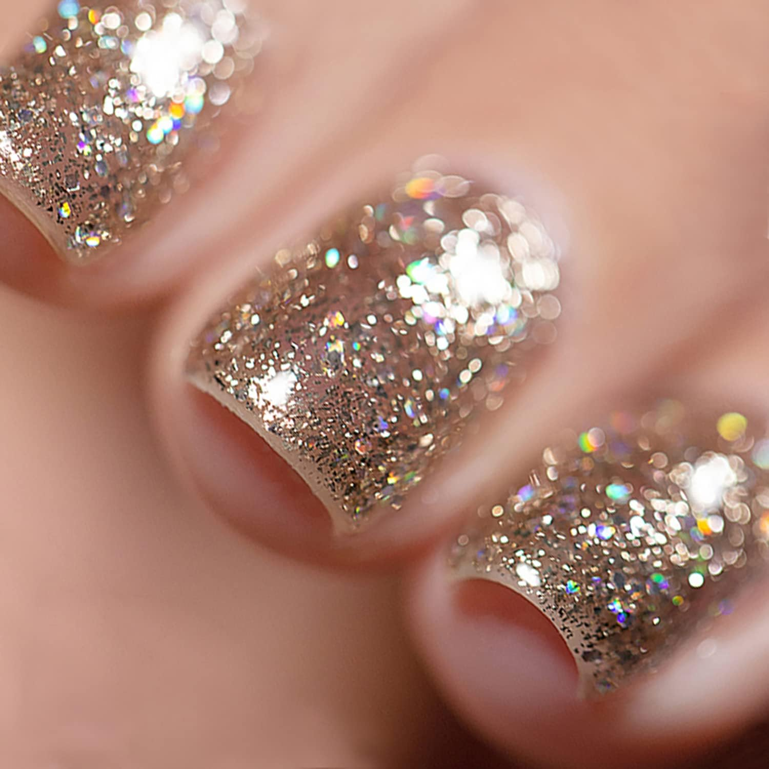 Vishine Glitter Gel Nail Polish Set - 4PCS 8Ml Sparkle Red Black Gold Silver Shinning Colors UV LED Soak off Gel Polish Collection Long-Lasting Salon DIY Manicure 8Ml C020 image number 4