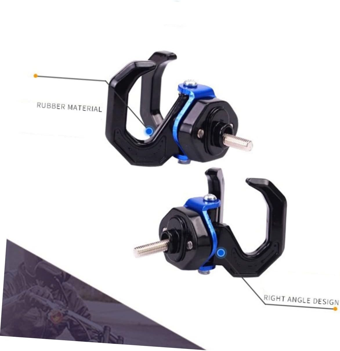 SUPVOX Aluminum Alloy Double Hook for Motorbike Helmet Bicycle Hooks Motorcycle Modification Parts Alloy Material Random Color image number 3