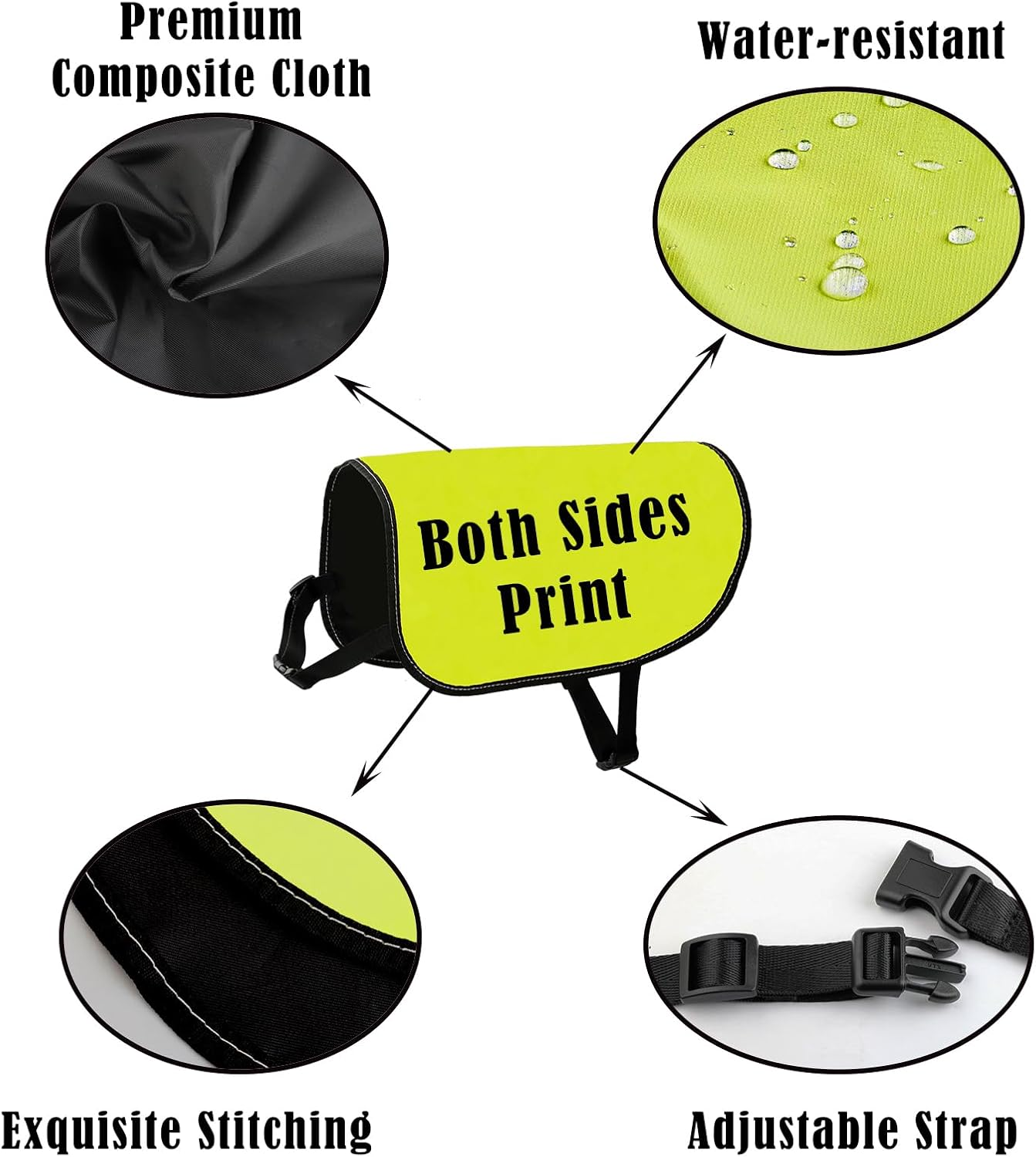 Anxious Dog Jacket - Respect My Space Walking Slogan Warning Vest (Small)