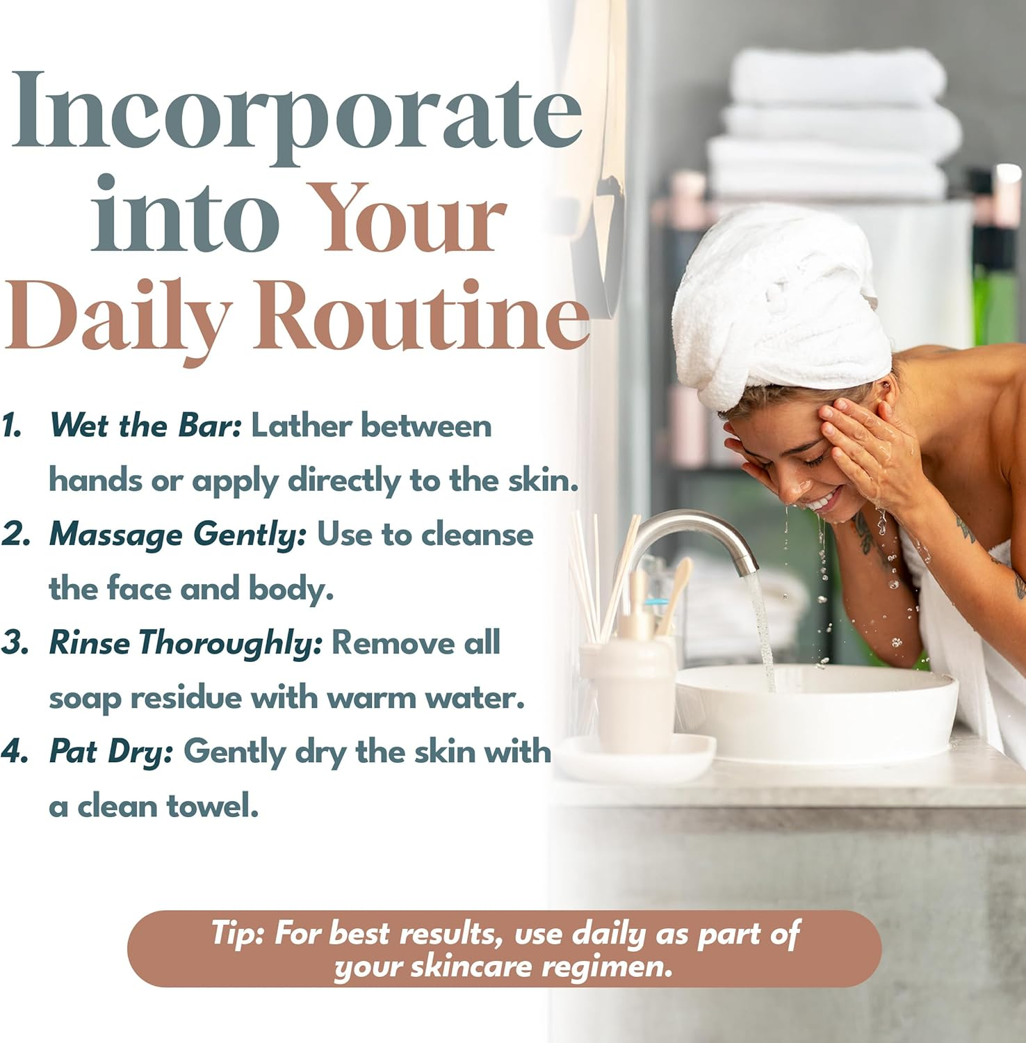 Dead Sea Warehouse - Amazing Minerals Original Face & Body Bar, Dead Sea Salt Cleansing Bar, Handmade in the USA, Mineral Cleanser, Skincare for Clearer Skin, Vegan, Unscented (5.2 Oz) image number 4