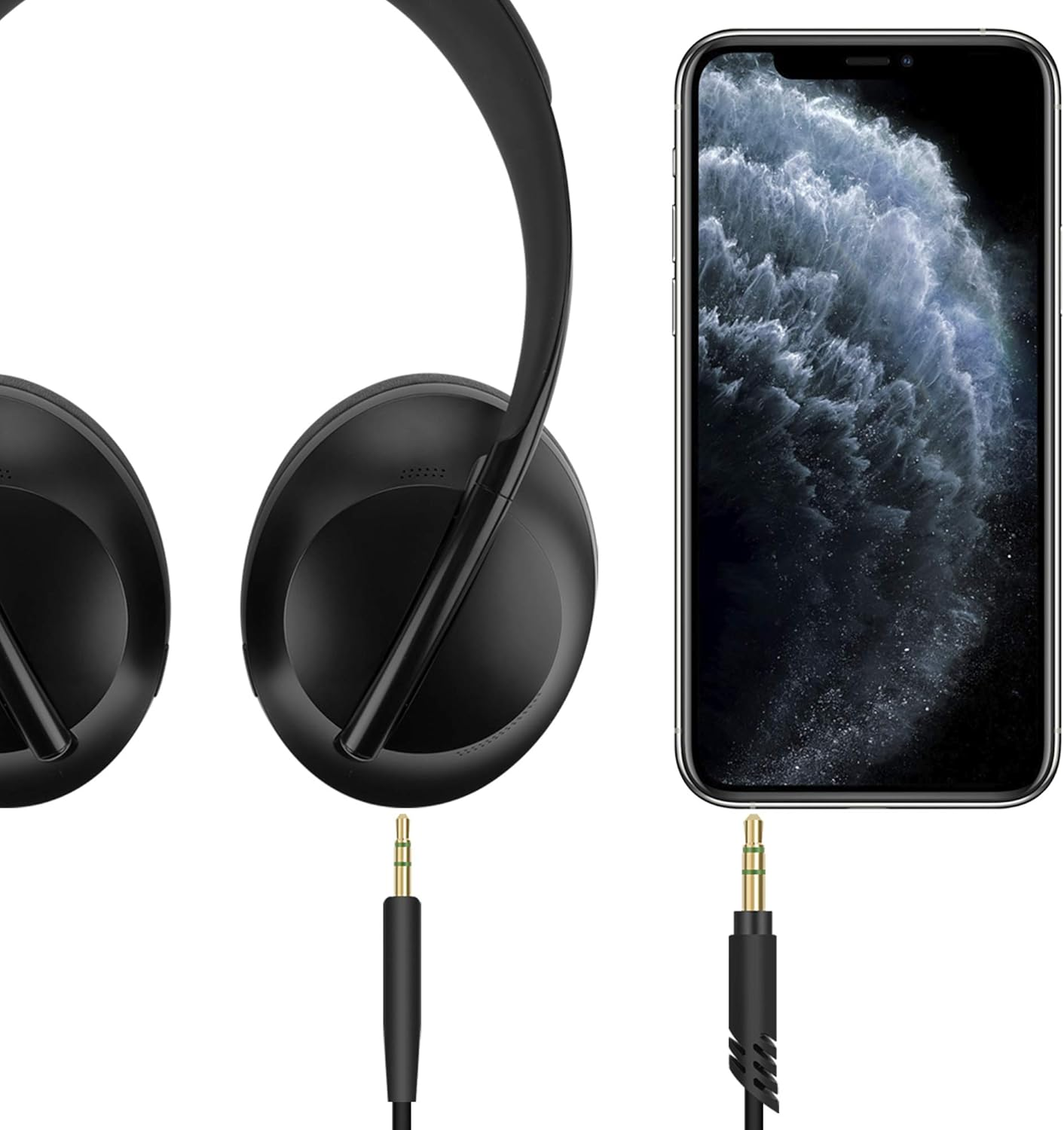 Audio Cable for Bose QC Ultra/45/35/25/700/Se, Quietcomfort Headphones 3.5Mm TRRS to 2.5Mm TRS Replacement Aux Cord with Inline Microphone and Volume Control (5 Ft/1.5M) image number 5