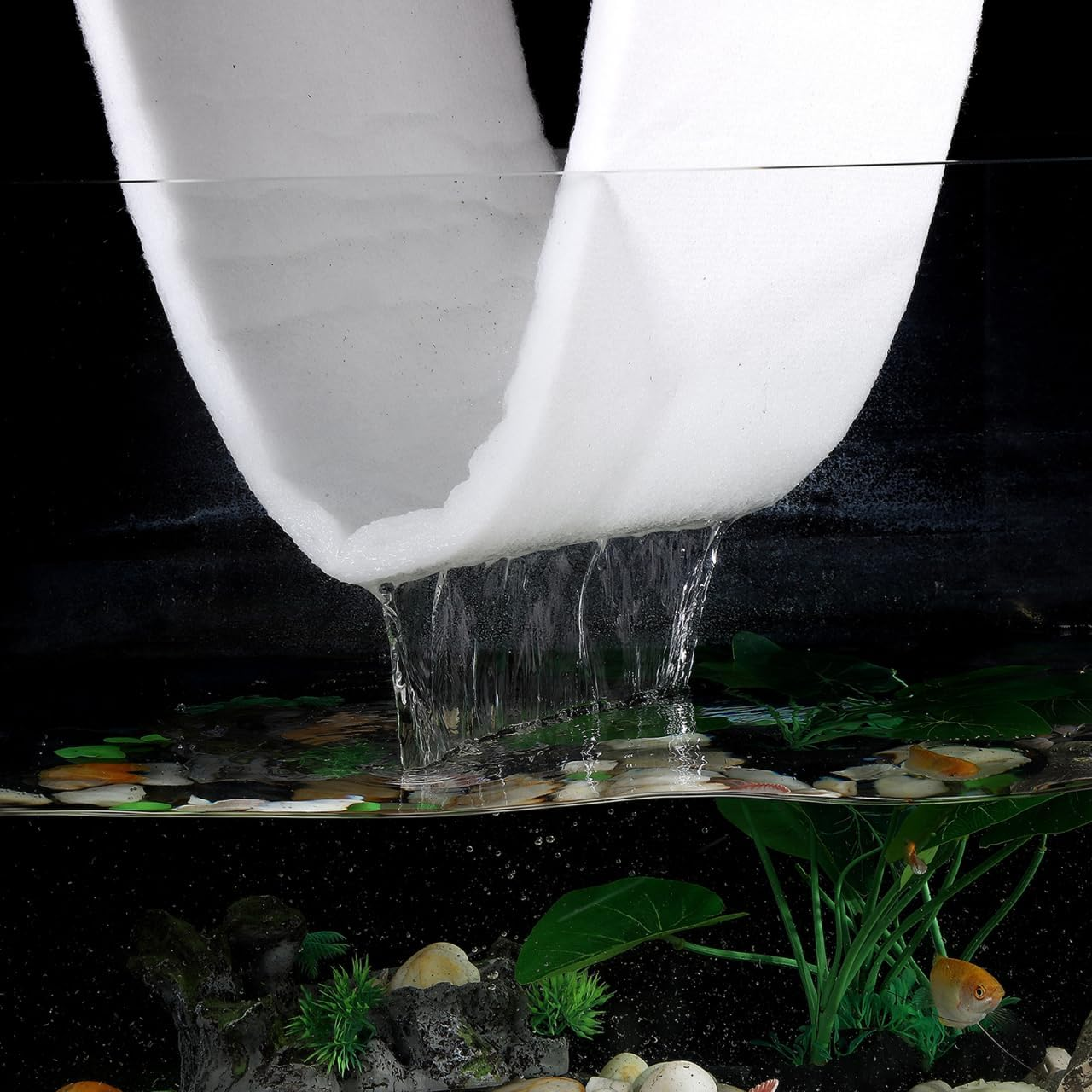 Garneck 20L Aquarium Filter Floss and Sponge Pad Set - Fish Tank Filter Media for Optimal Filtration 1M X 30Cm for Freshwater and Saltwater Aquariums image number 3