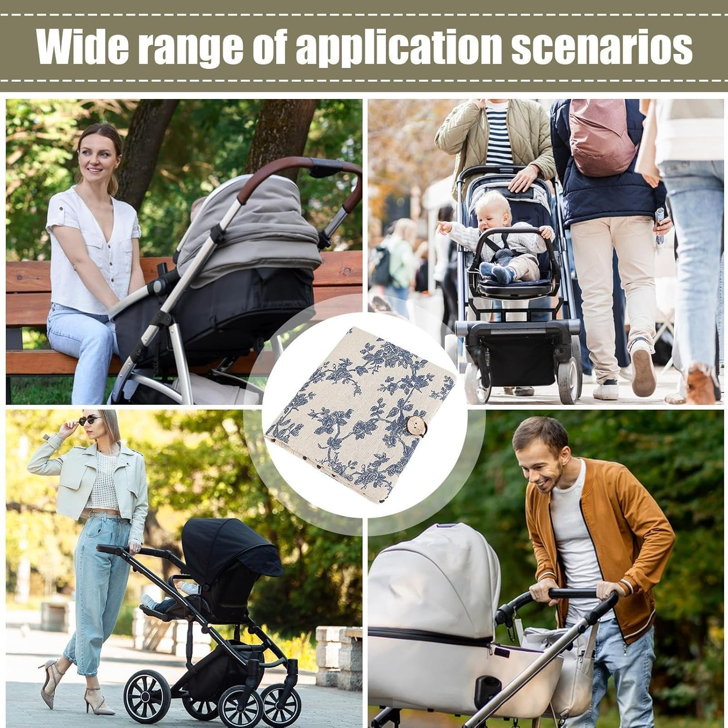 Nappy Storage Bag, Baby Diaper Bag - Portable Multifunctional Nappy Storage Bag with Multiple Pockets - Pockets Nursery with Handle Storage Bag for Wipes, Nappies image number 4