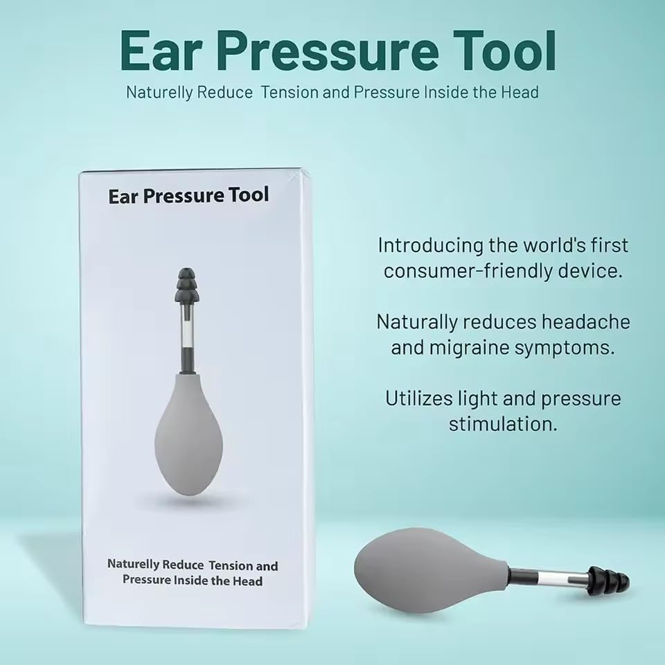Ear Pressure Relief Suction Device &ndash; Migraine & Headache Relief Tool, Balances Inner Ear Pressure Naturally, Includes 3 Sizes of Soft Earplugs image number 6