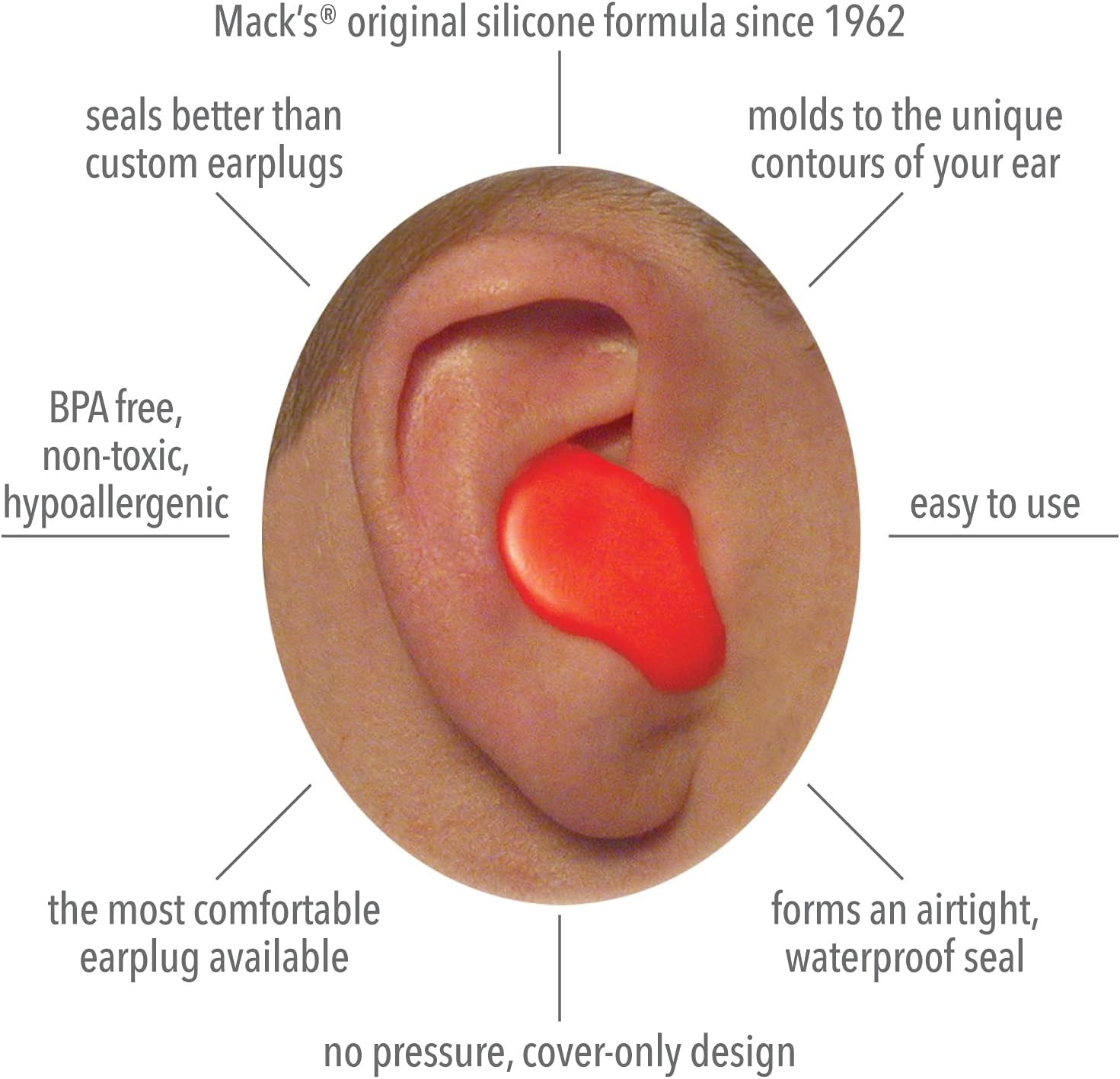 Mack'S Snore Mufflers - Silicone Putty Earplugs image number 1