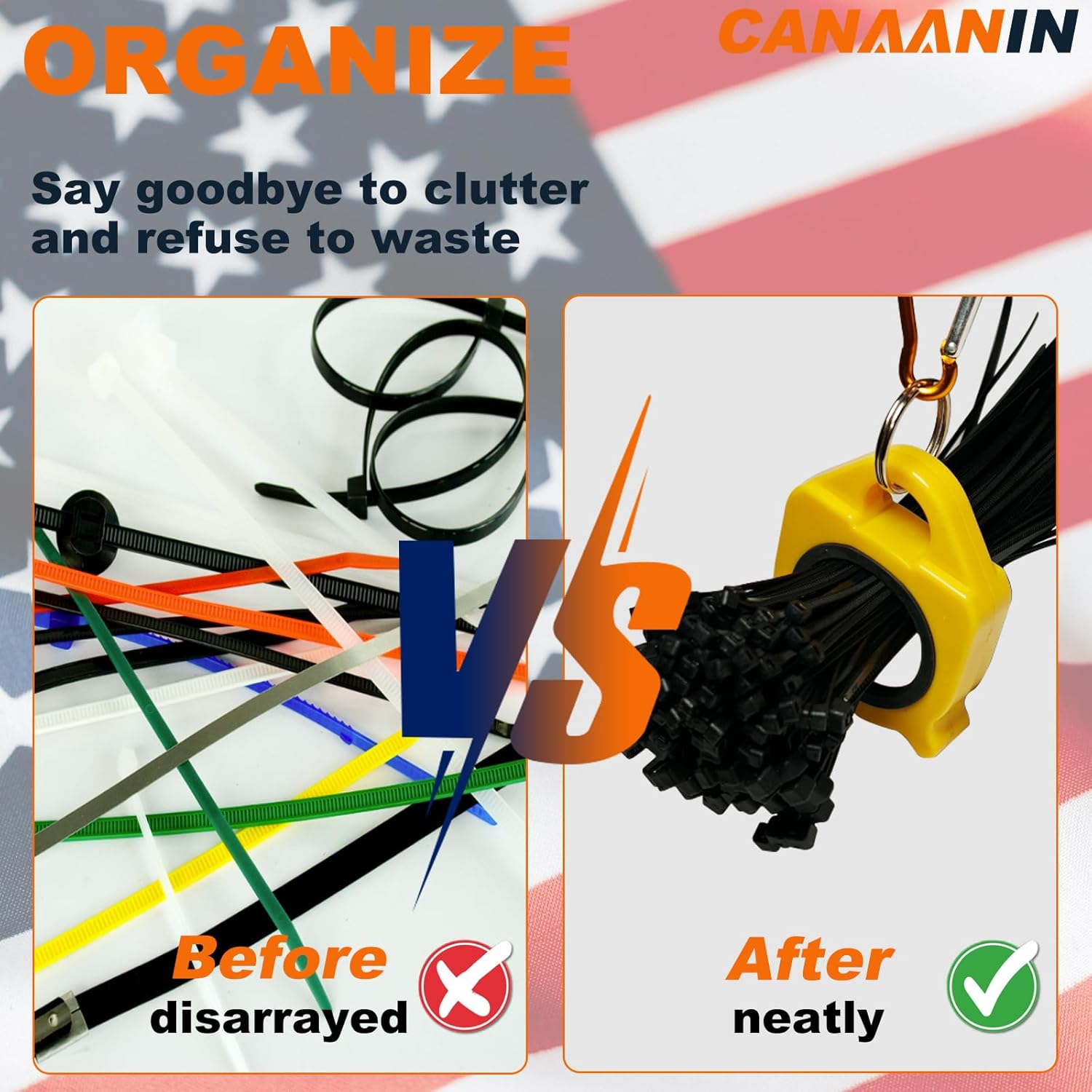 Zip Tie Holder Cable Tie Holder for Tool Belt Heavy-Duty Colored Organized Strong Efficient for Electrician Tool Storage Reusable Portable (White, 8 Pack) image number 3