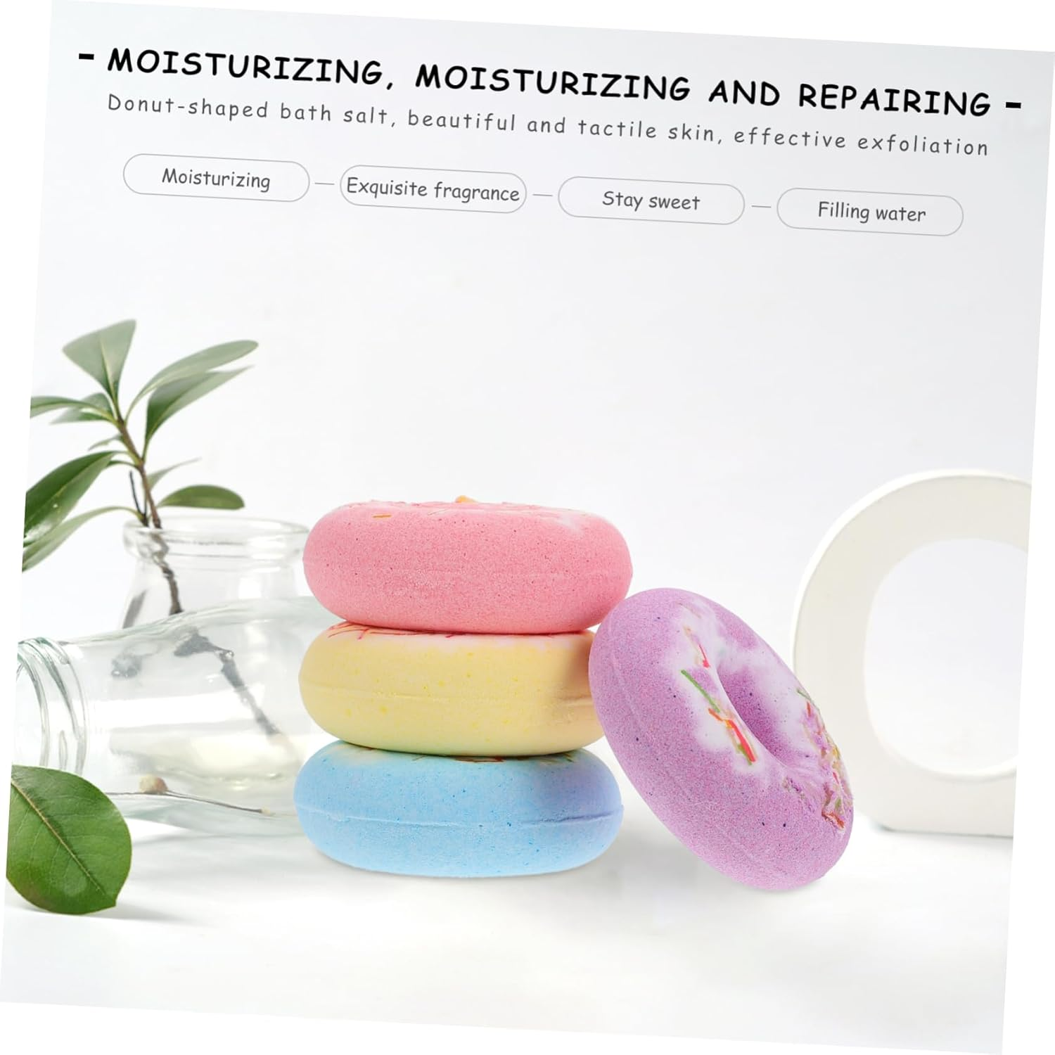 HONITANO 4Pcs Cake Shape Spa Balls for Boys and Girls Adults Balls Random Colors image number 1