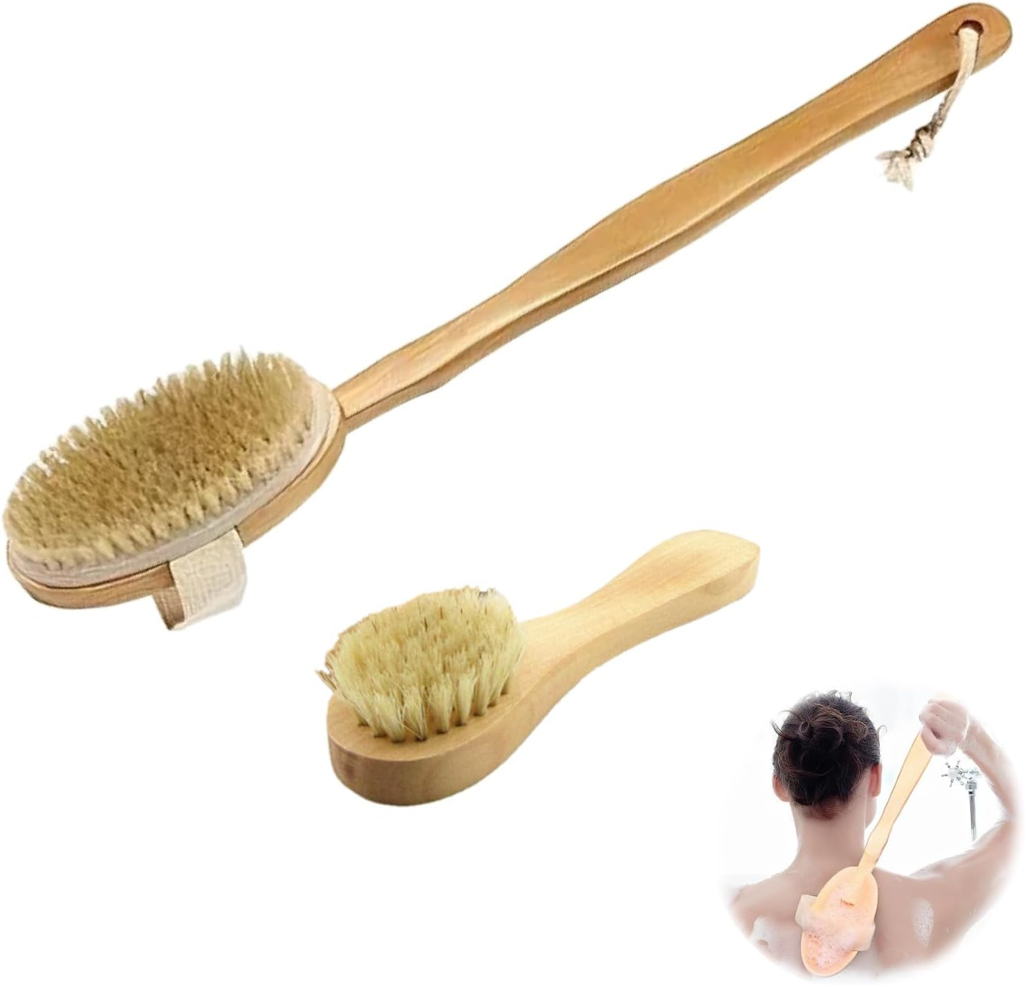 2 Dry Brushes Uniquely Designed for Face and Body Set for Exfoliation and Stimulate Lymphatic Drainage, Rejuvenate and Restore Skin Luster, Minimize Cellulite and Improve Blood Flow image number 3