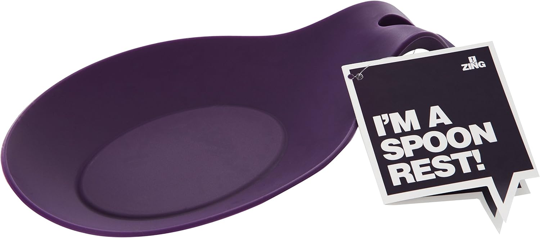Premier Housewares Zing Spoon Rest, Purple Silicone