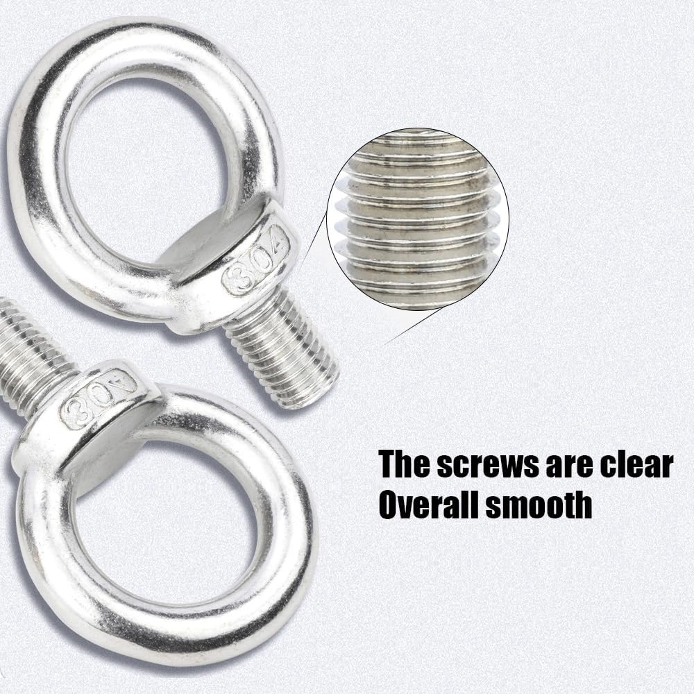 4Pcs Awning Rail Stoppers Rail Track Screws,6Mm Stainless Steel Awning Piping Stoppers with Carabiners, Secure RV Caravan Motorhome Campervan Tent Awnings Accessories image number 4